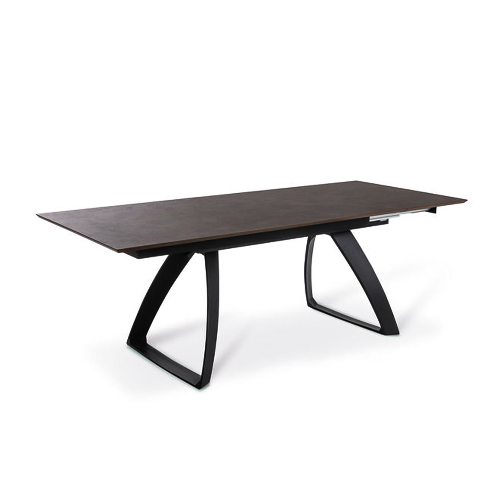 Extendable table "Hugo" HPL top aluminum legs 10 seats 270x90 cm 76h
