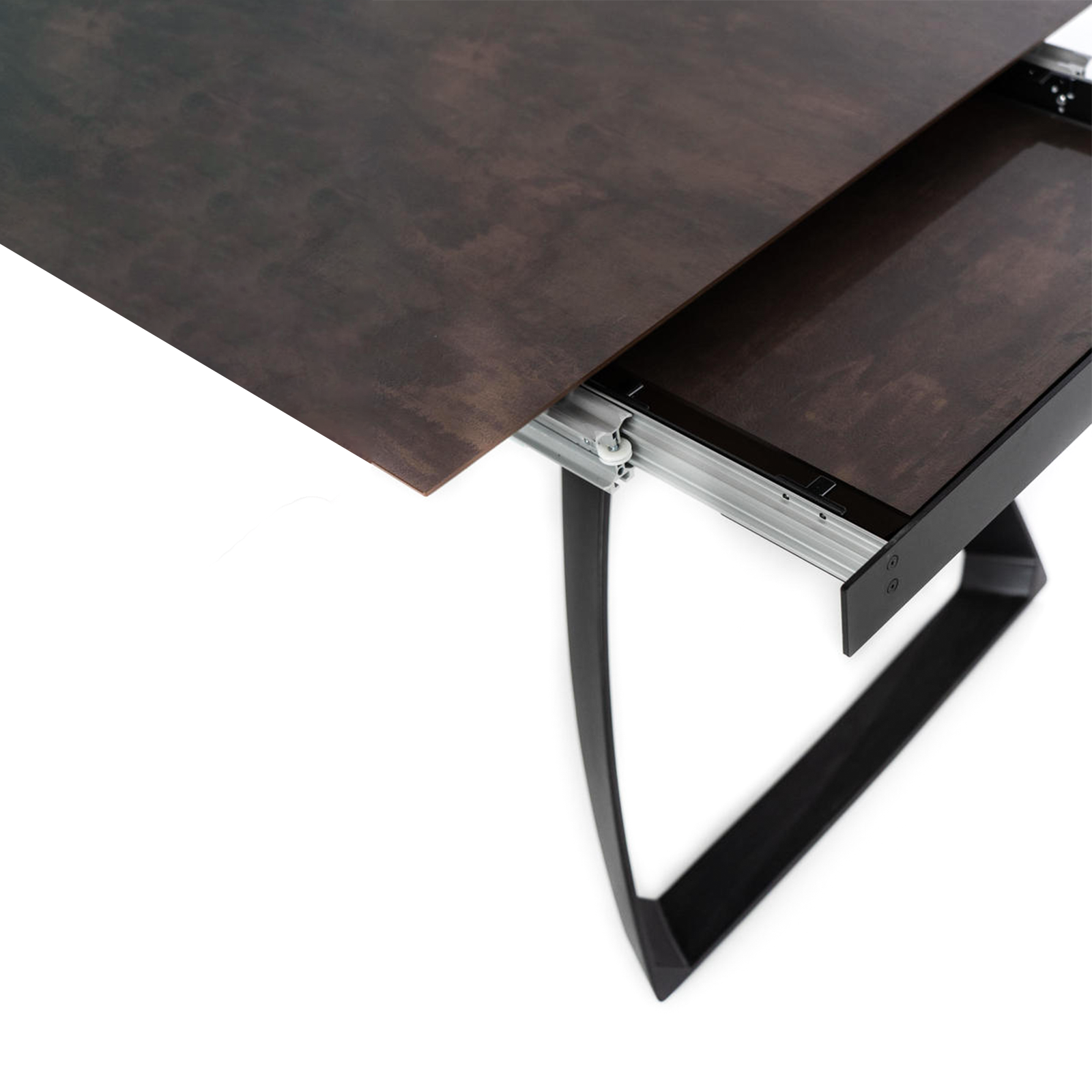 Extendable table "Hugo" HPL top aluminum legs 10 seats 270x90 cm 76h