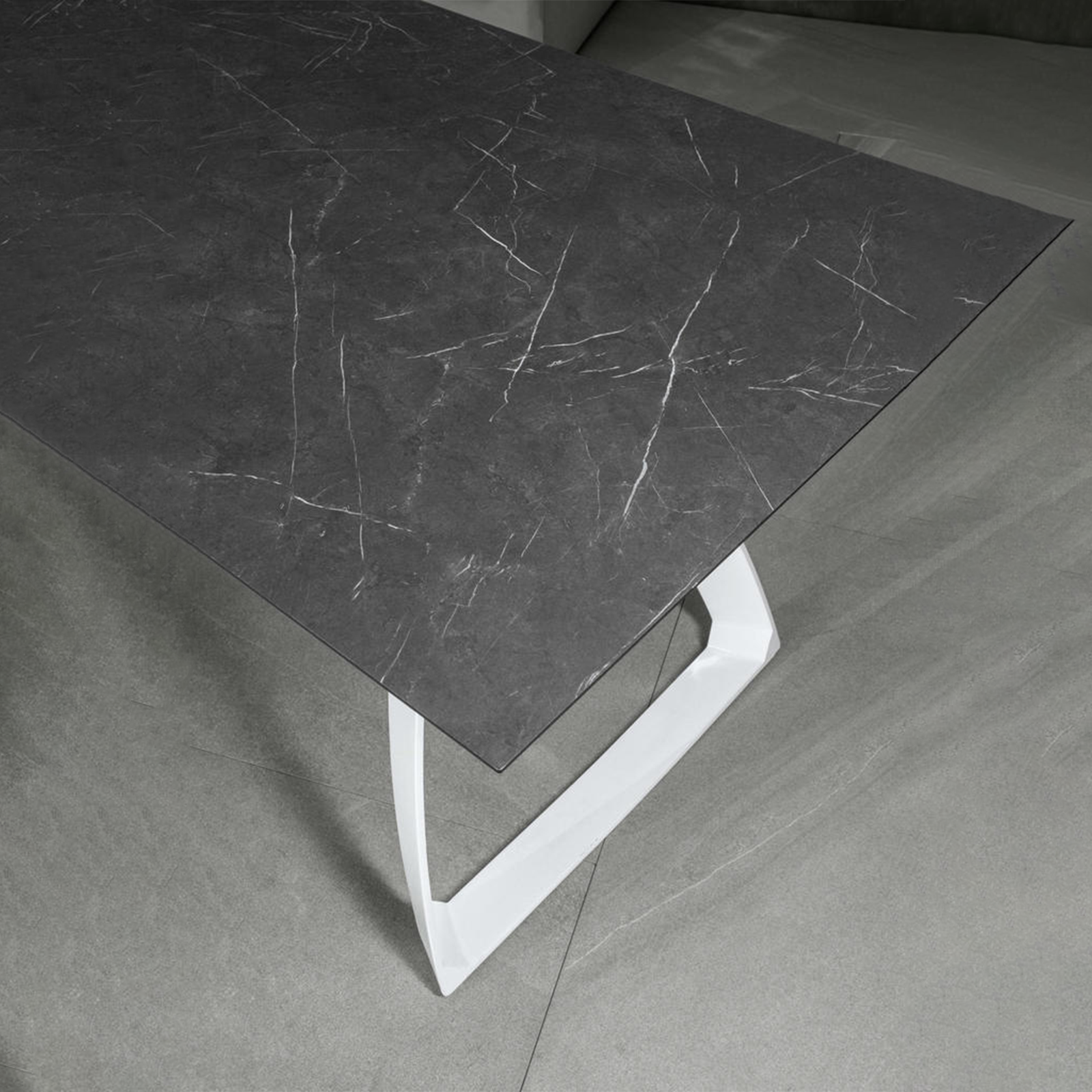 Extendable table "Hugo" HPL top aluminum legs 10 seats 270x90 cm 76h