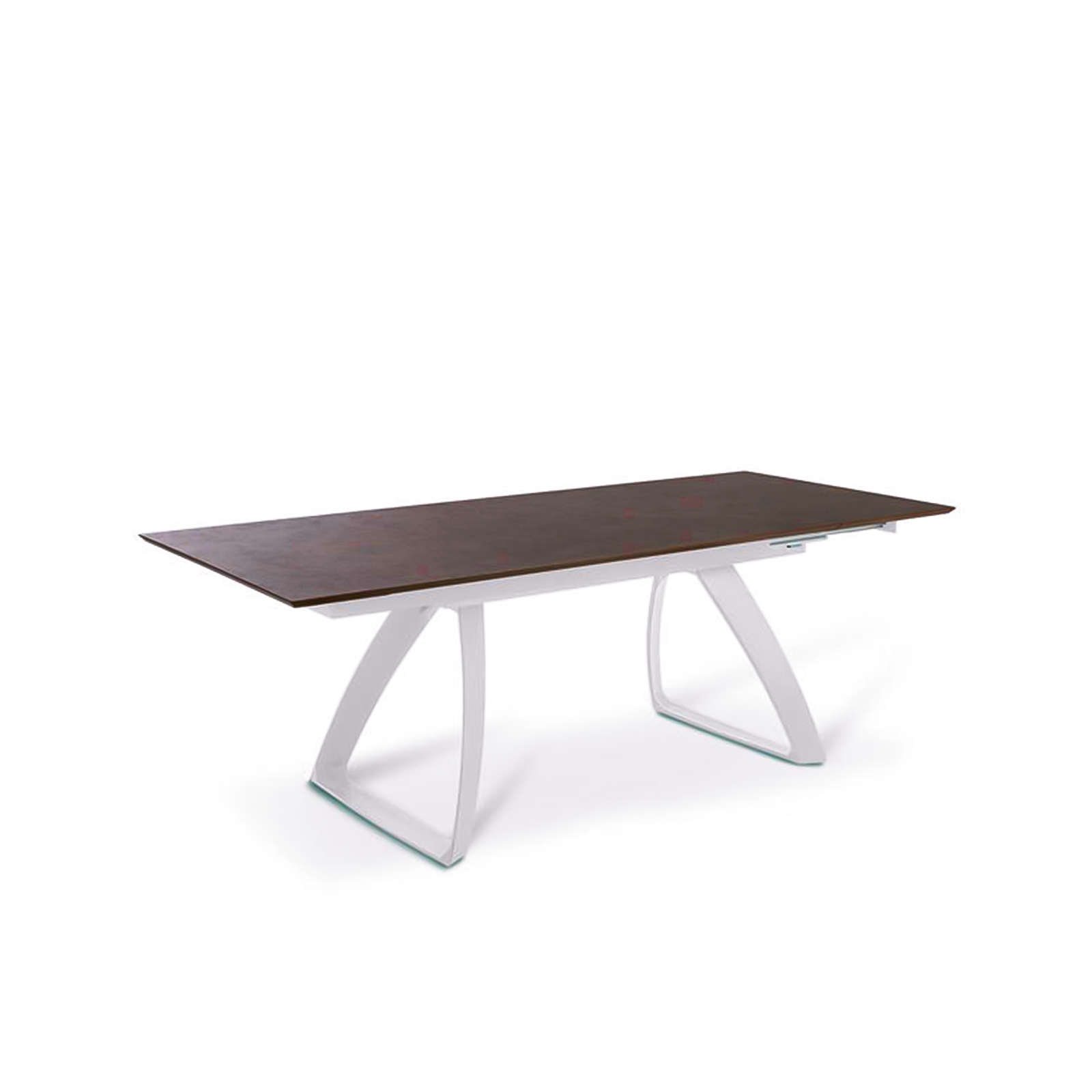 Extendable table "Hugo" HPL top aluminum legs 10 seats 270x90 cm 76h