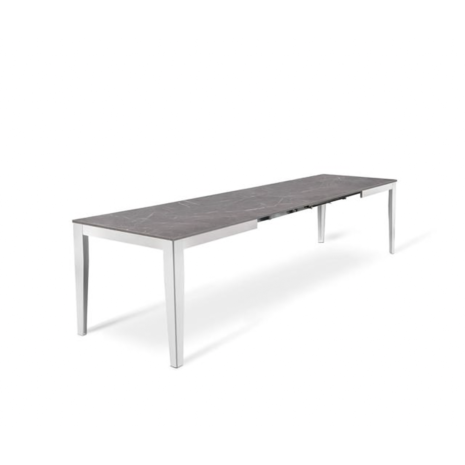 Extendable table "Blanche" melamine top metal legs cm 130/290x80 76h