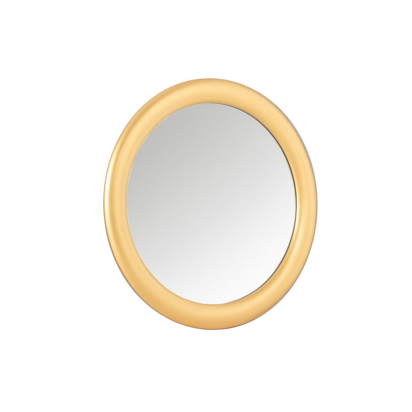 "Inès" wall mirror with oval golden wooden frame, 80x6 cm, 80h