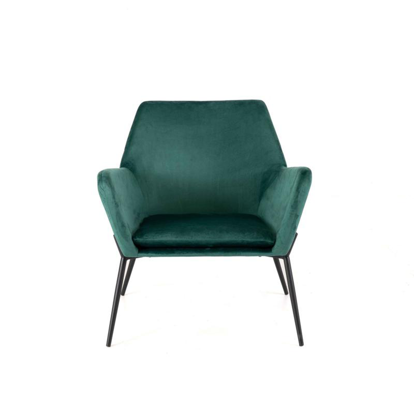 Modern "Gaia" upholstered velvet armchair with metal legs, 70x72 cm, 79h
