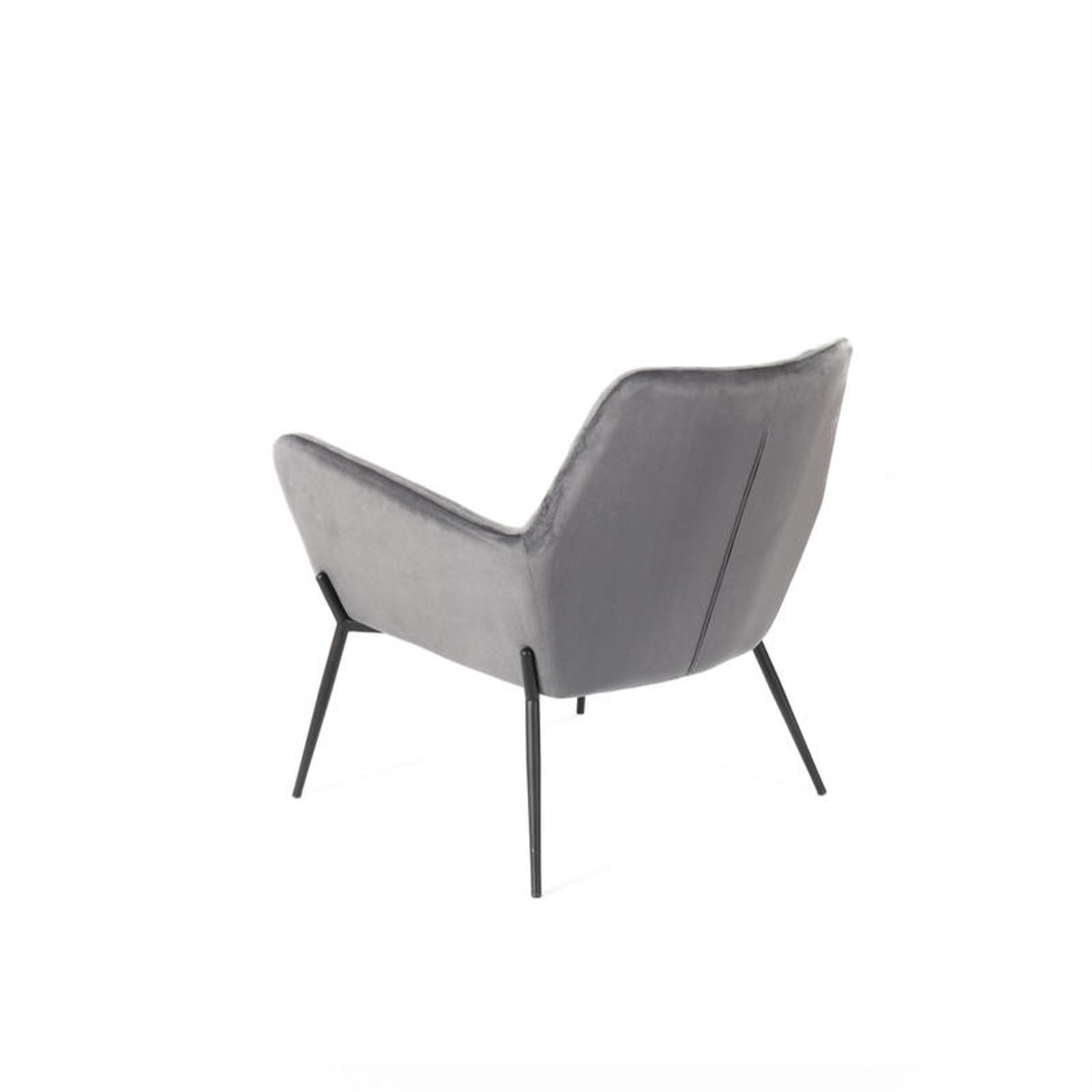 Modern "Gaia" upholstered velvet armchair with metal legs, 70x72 cm, 79h