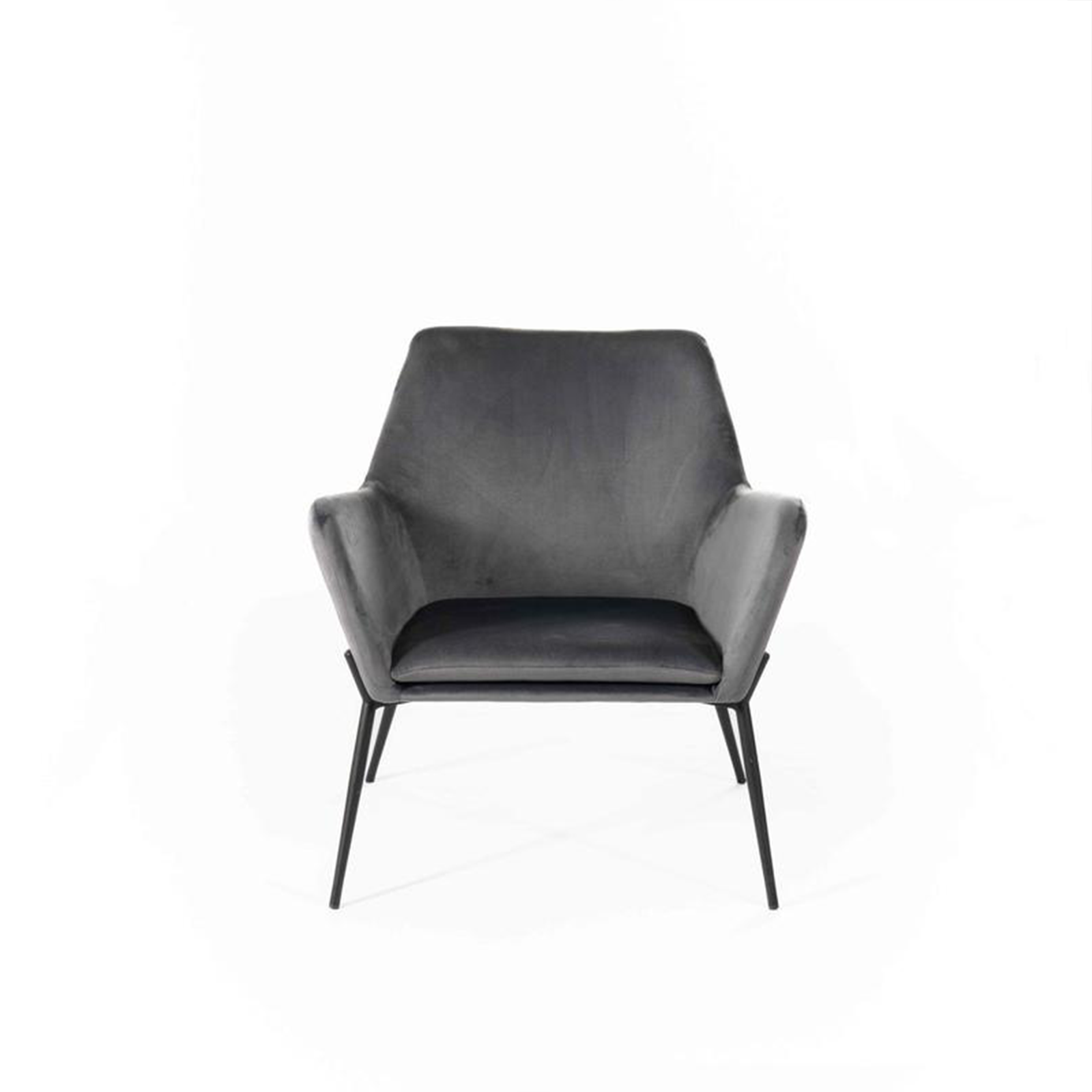 Modern "Gaia" upholstered velvet armchair with metal legs, 70x72 cm, 79h