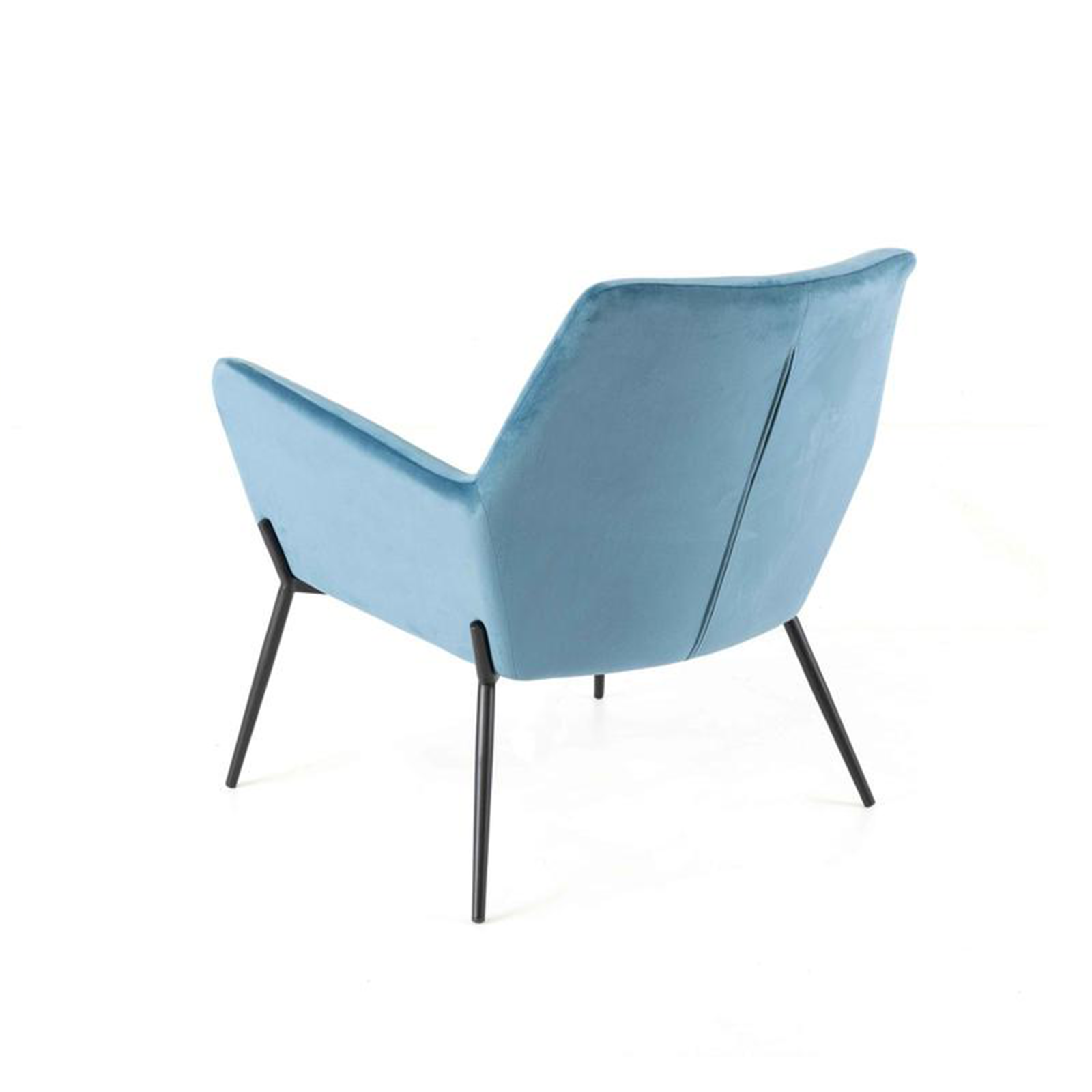 Modern "Gaia" upholstered velvet armchair with metal legs, 70x72 cm, 79h