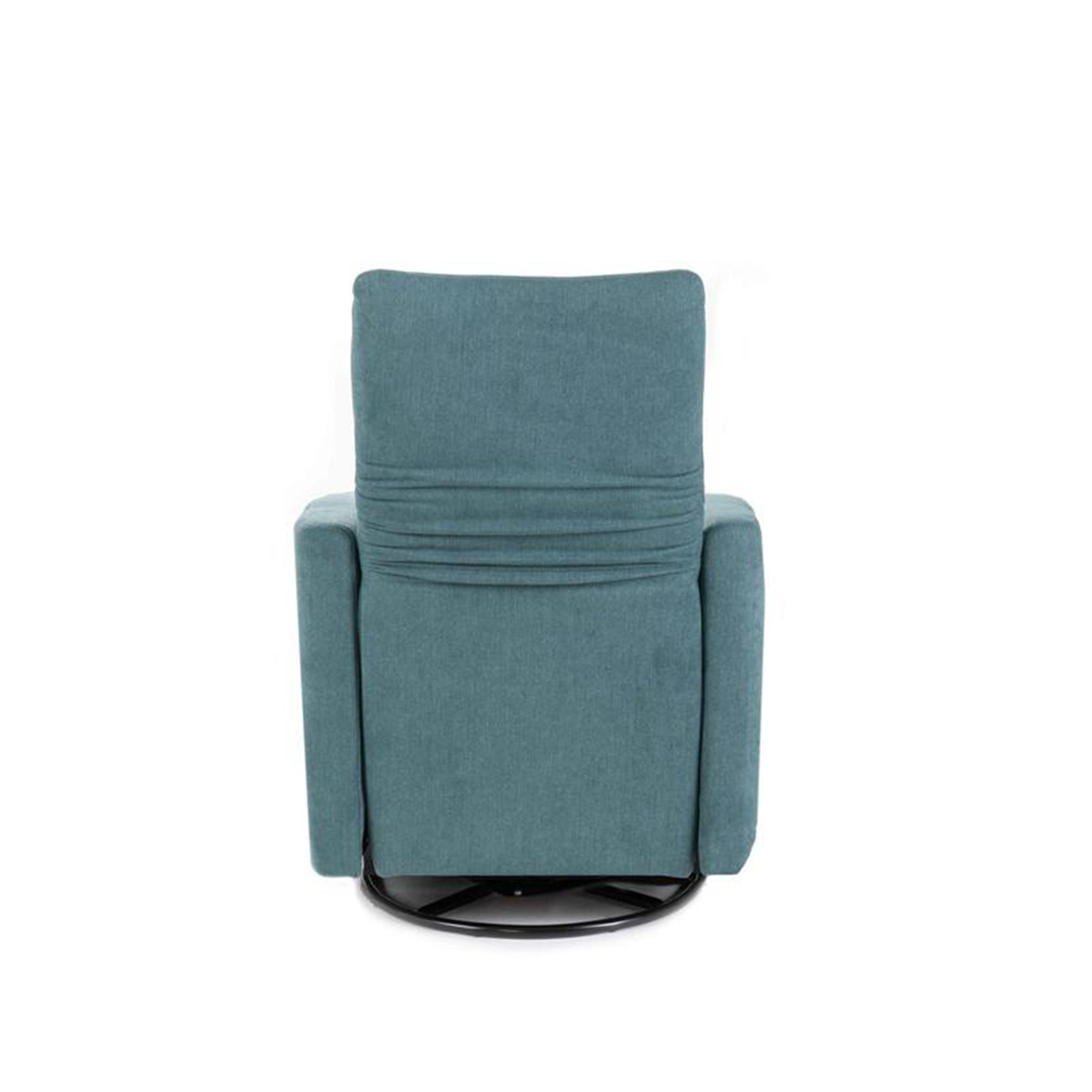 Modern swivel "Rose" reclining armchair in fabric with chrome base, 70x85 cm, 69h