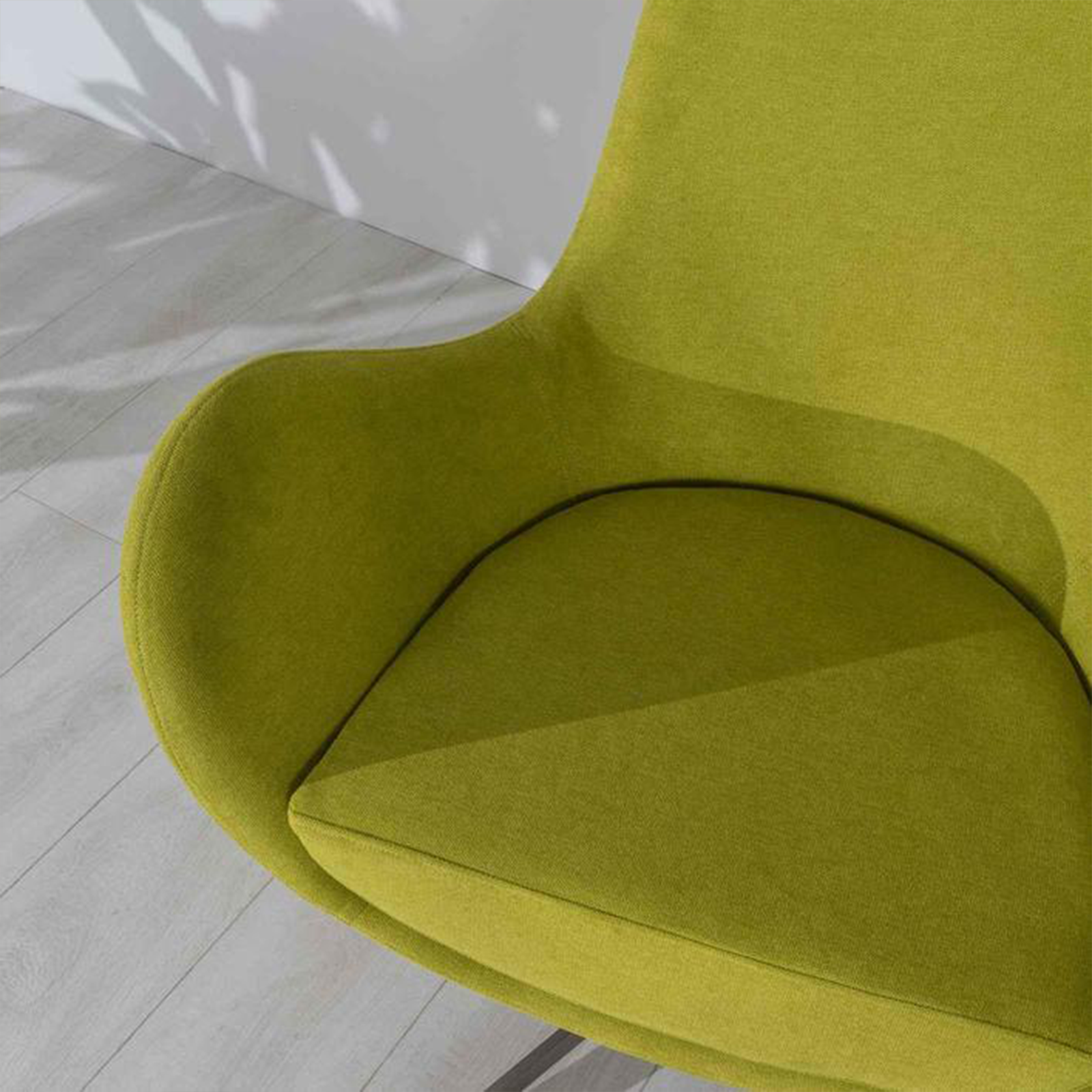 Modern swivel armchair "Orpea" in fabric with chrome base cm 72x64 85h