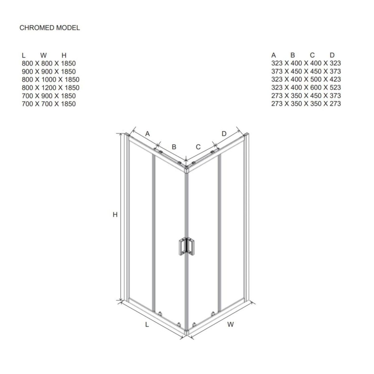 Box doccia con ante scorrevoli "Genova Two" in vetro temperato opaco h 185 cm - MondoViro