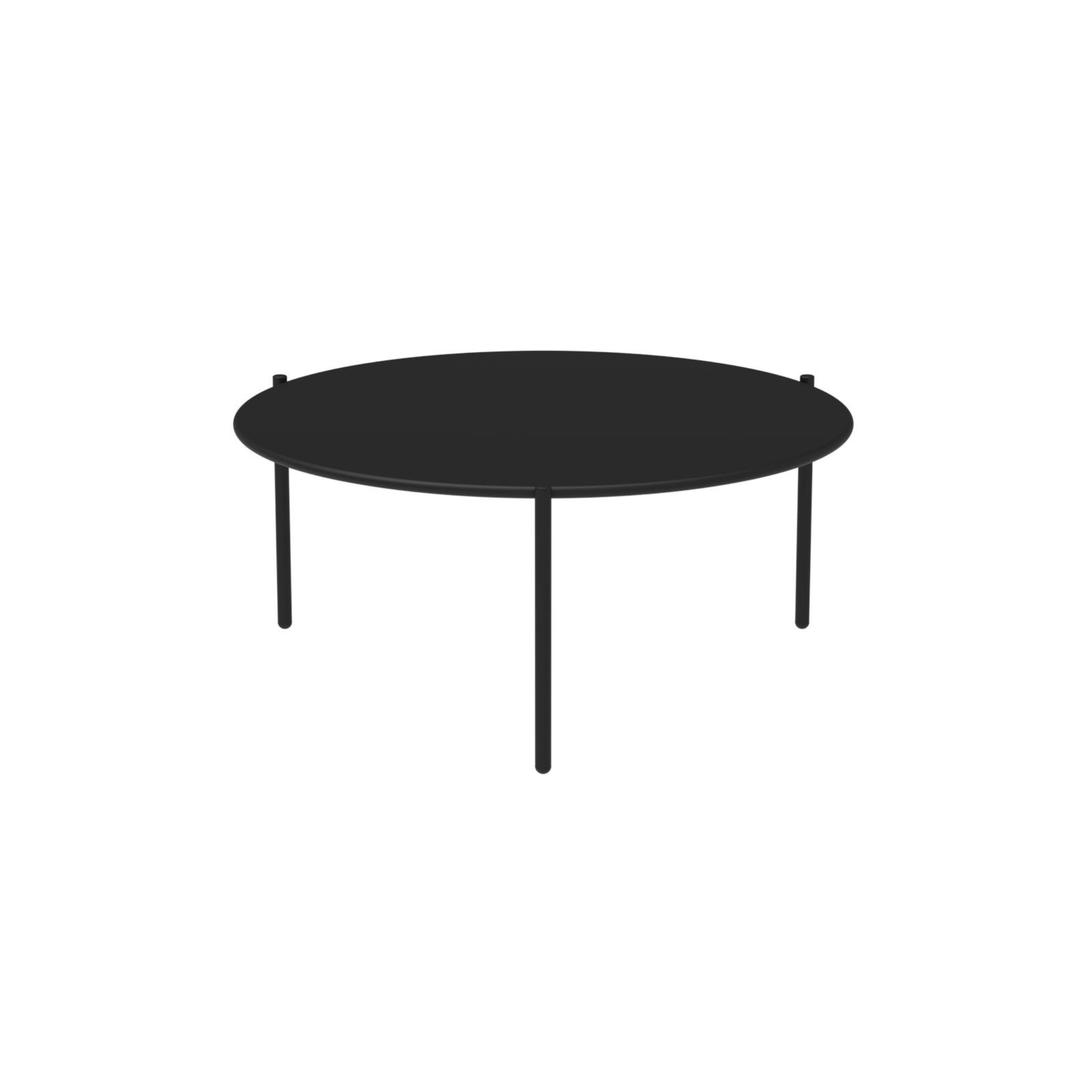 "Aria2" round metal coffee table, stackable garden table, 90x90 cm, 40 cm high