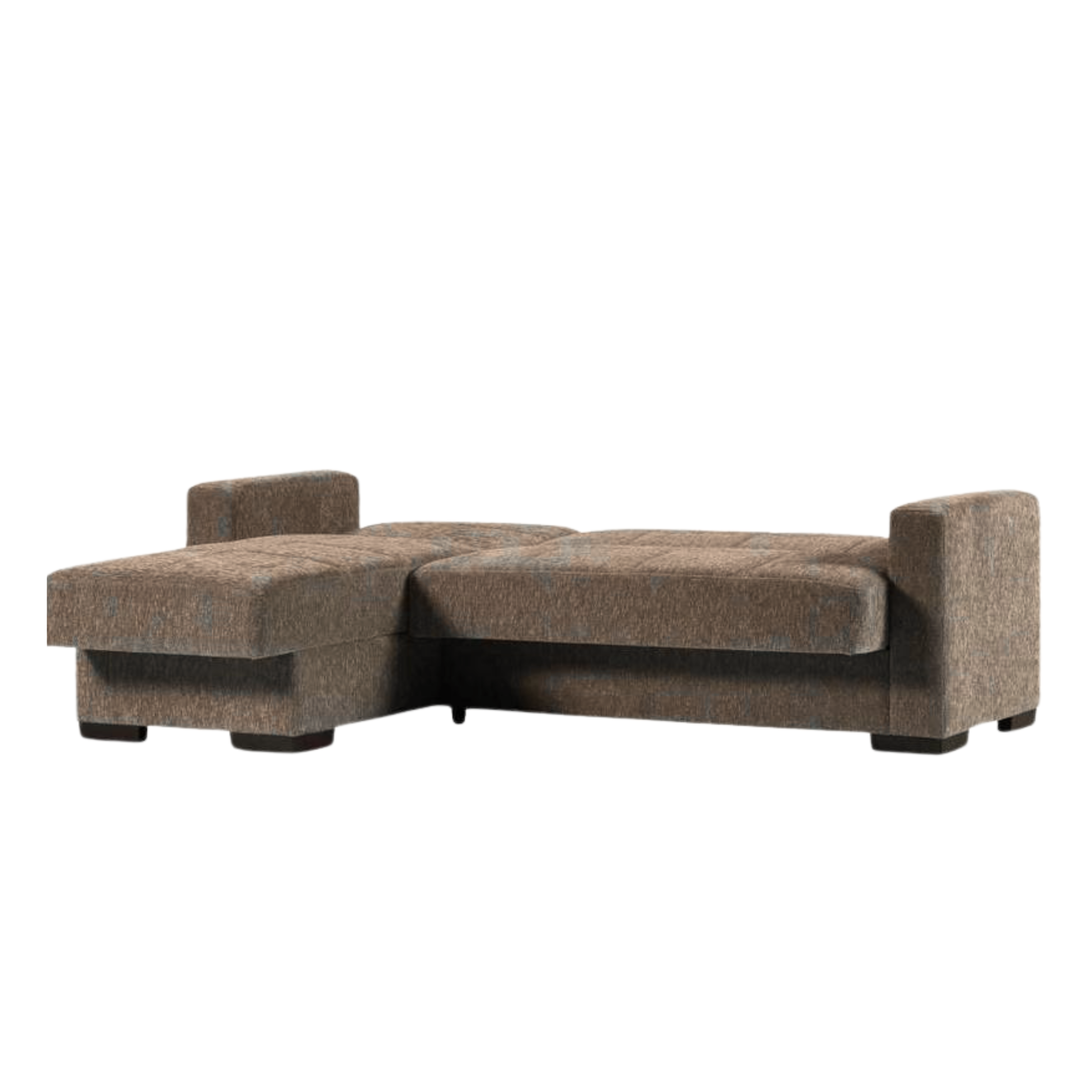 "Karida" sofa bed with reversible meridienne and storage compartment cm 227x74/175 77h