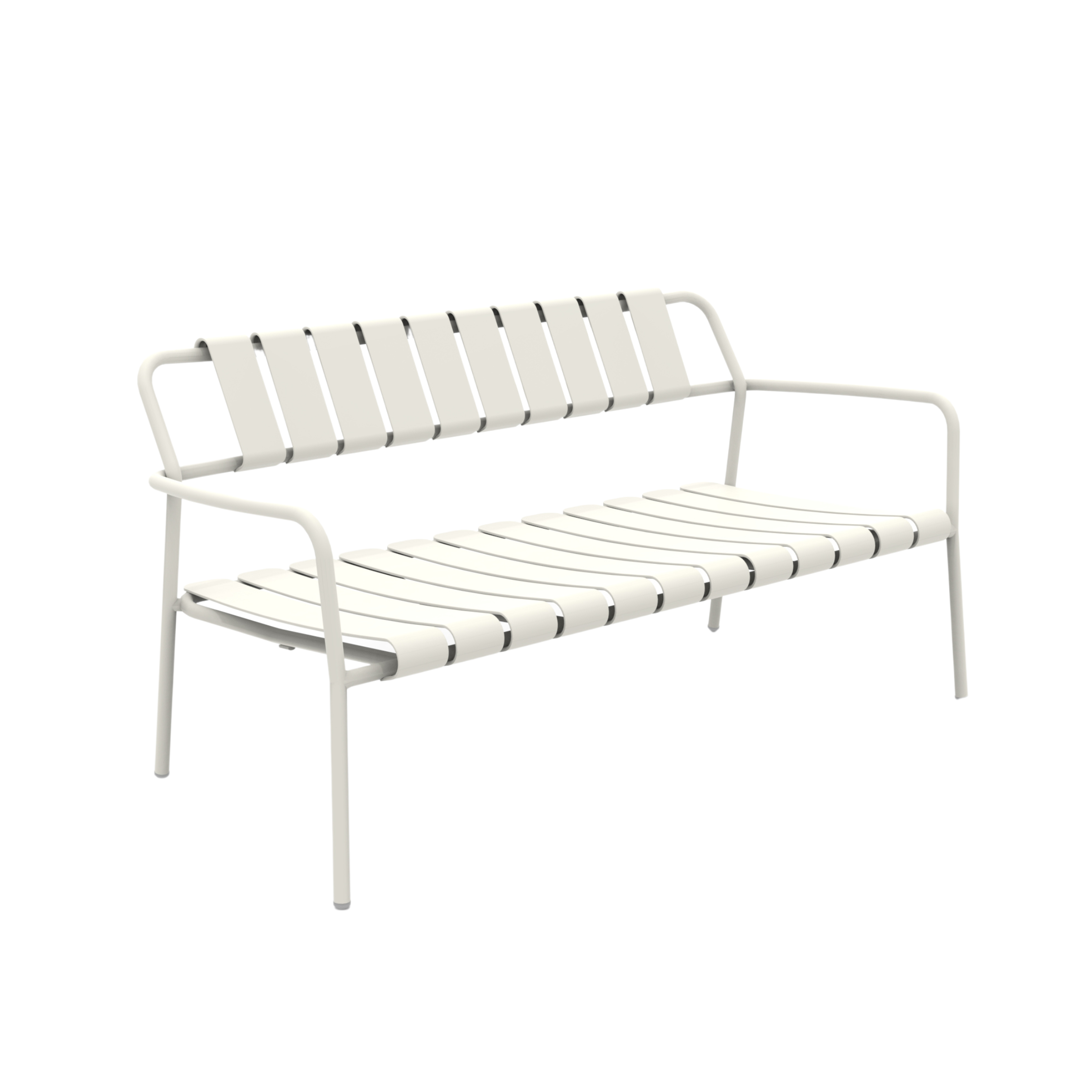 "Verdea" aluminum lounge bench, garden sofa, 146x70 cm, 76h