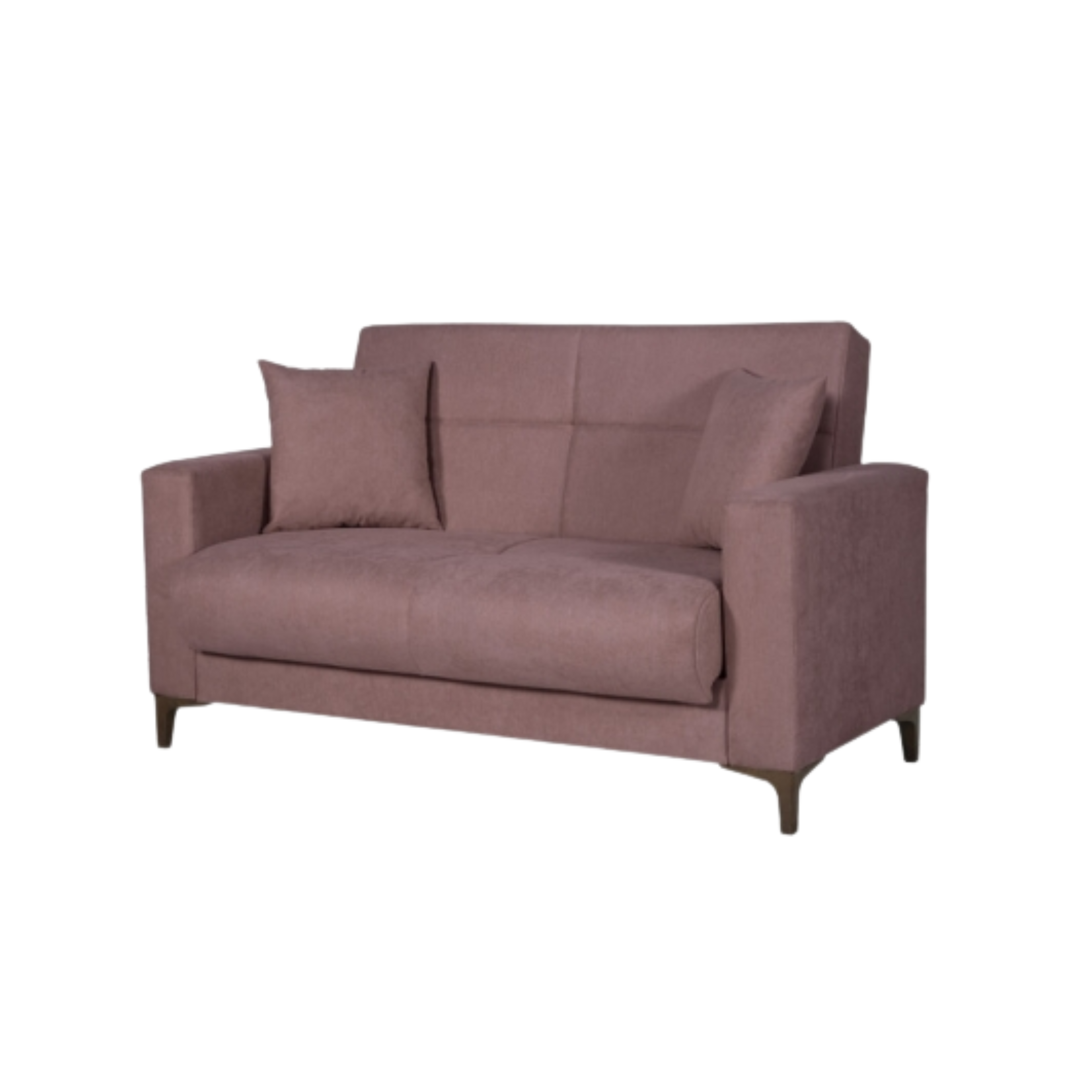 "Bravo Bacos" fabric sofa with storage drawer and two cushions