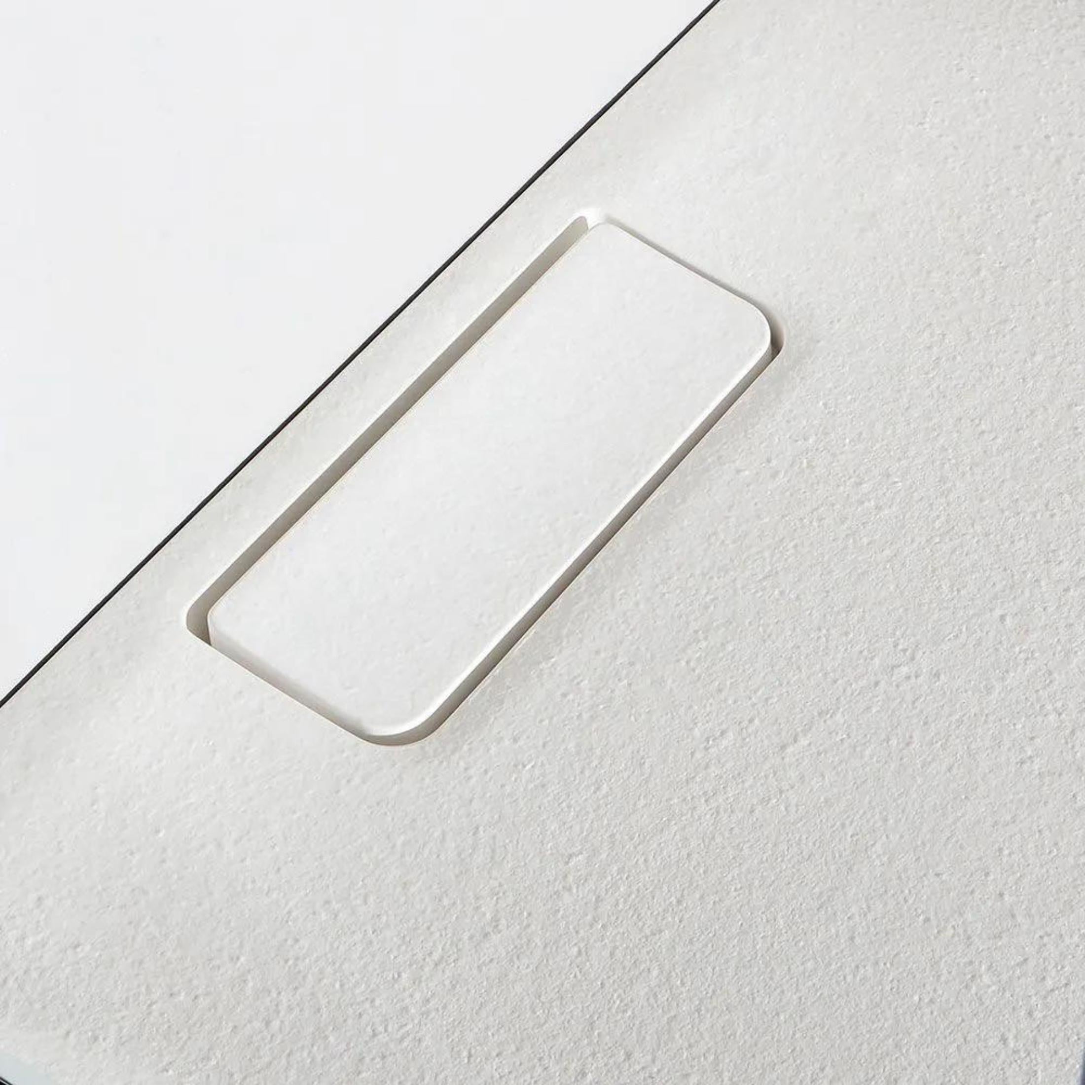 Niche shower with "Genova" sliding door in transparent tempered glass, 185 cm high