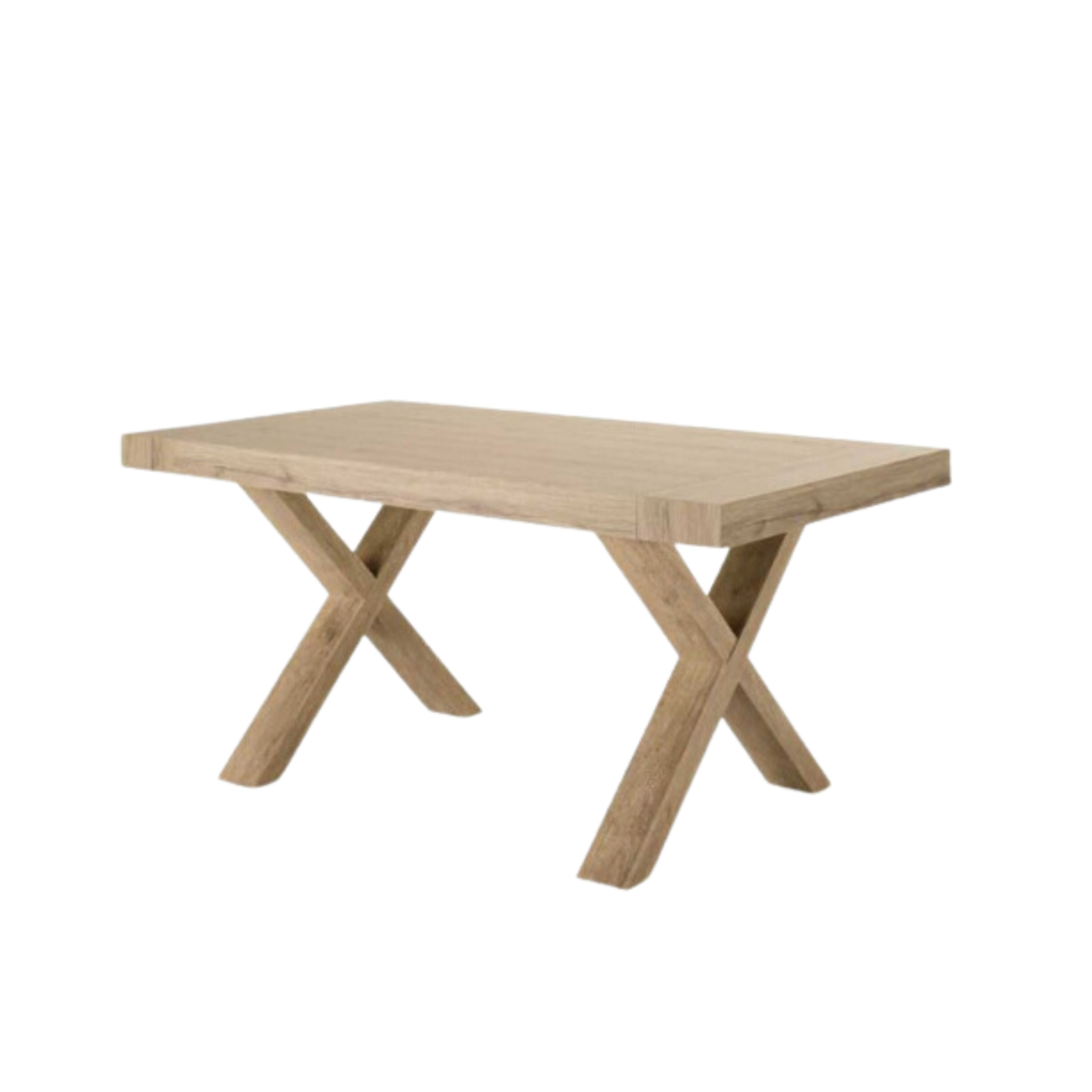 "Barton" extendable dining table with wood-effect laminate extensions, 160/260x90 cm, 76h