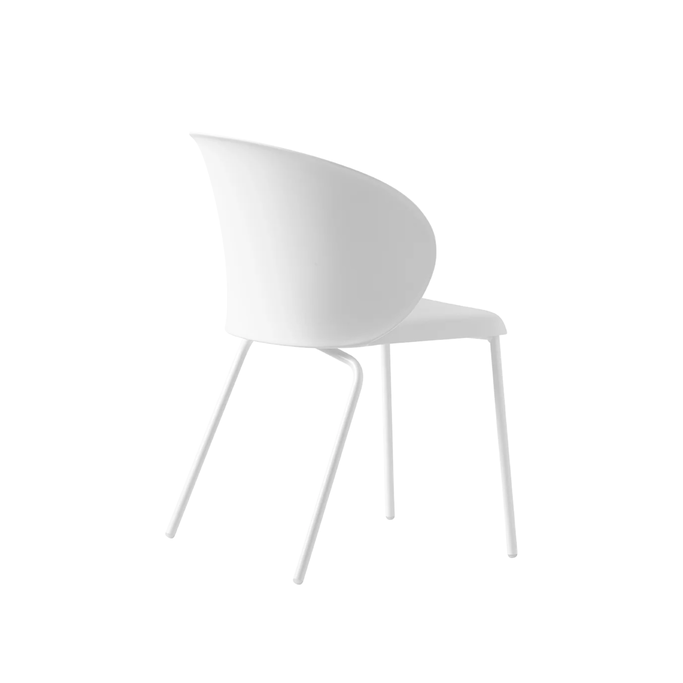 Set of modern "Tuka" chairs in metal and polypropylene, stackable, 55x59 cm, 86h