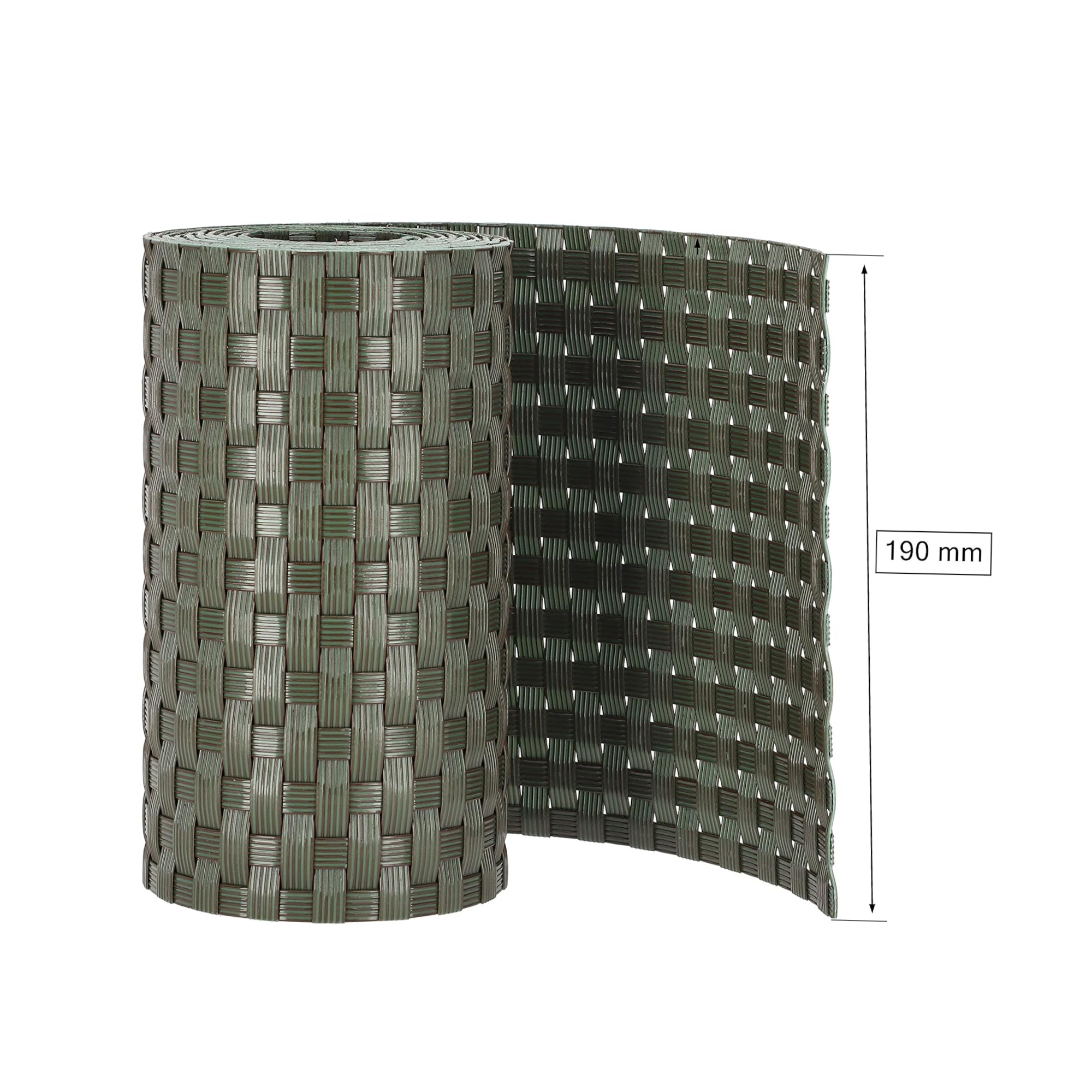 "Temp" rattan-effect privacy screen in a double-sided roll, 19 x 255 cm