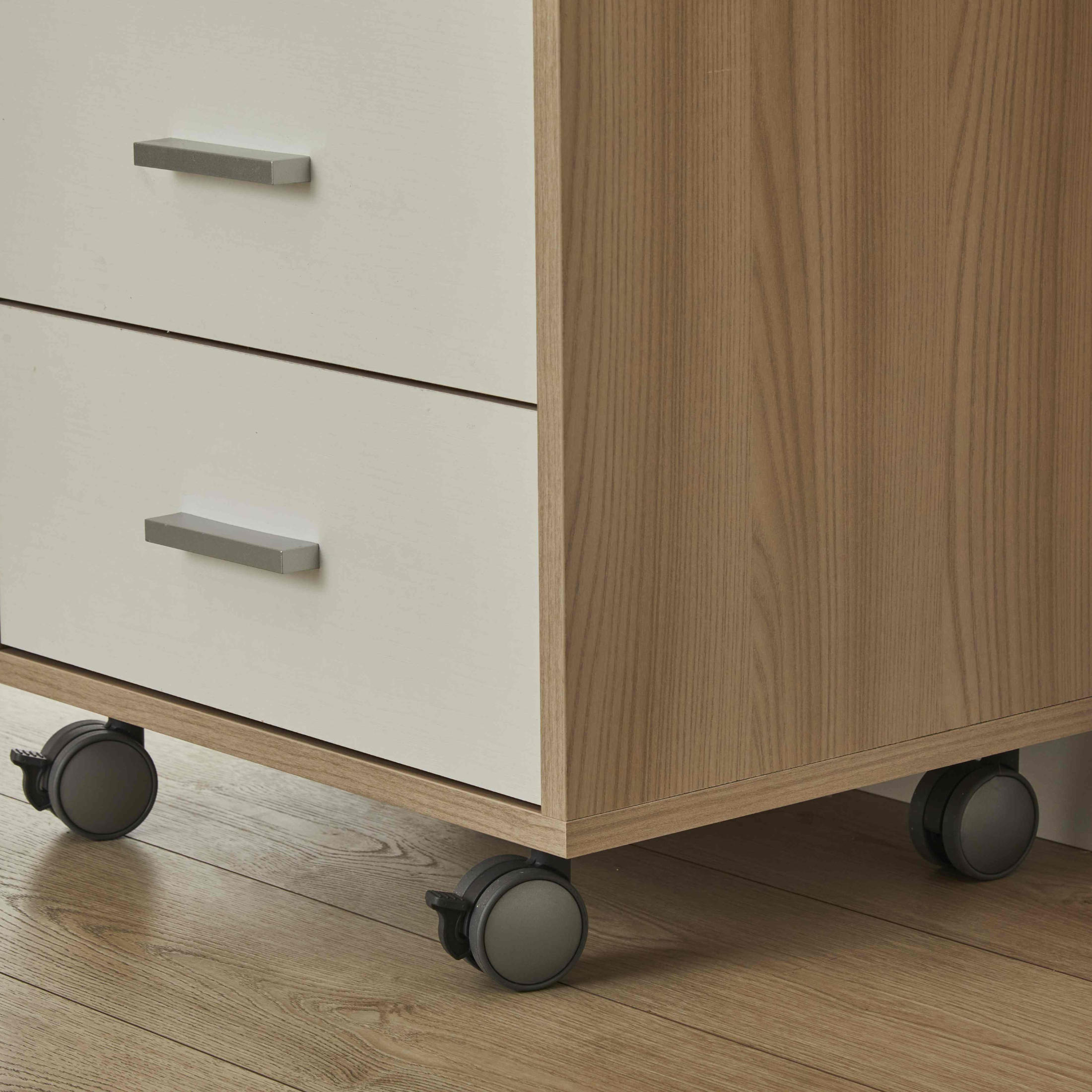 3-drawer "Drop" desk unit with wheels, 50x41 cm, 70 cm high