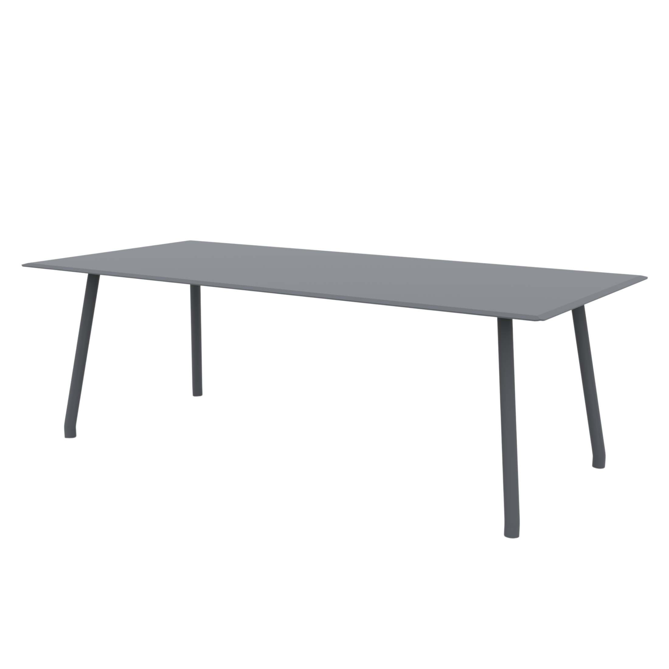 "Verdea" rectangular aluminum garden dining table, 220x100 cm, 75 cm high