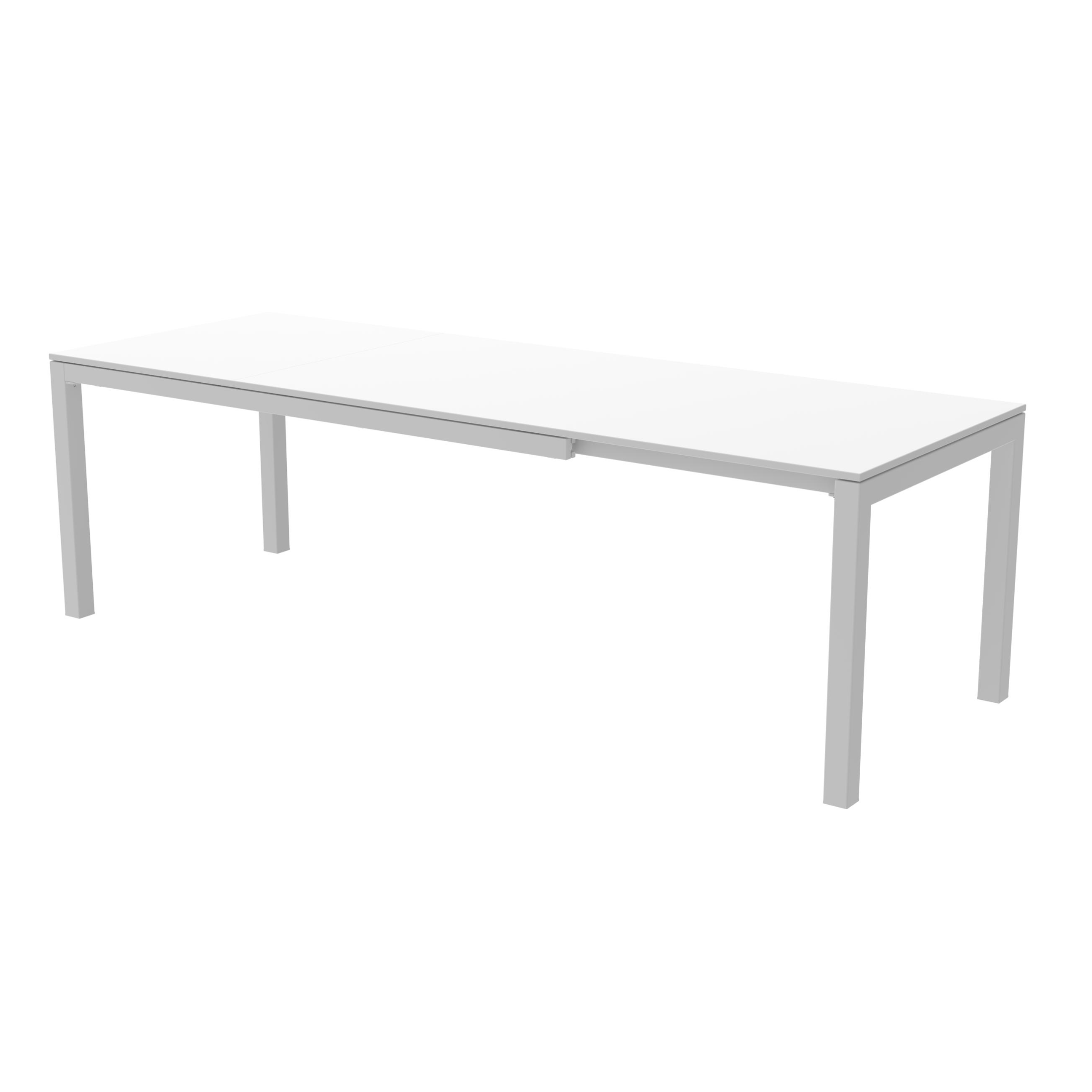 Extendable "Extia" painted metal garden table for modern use