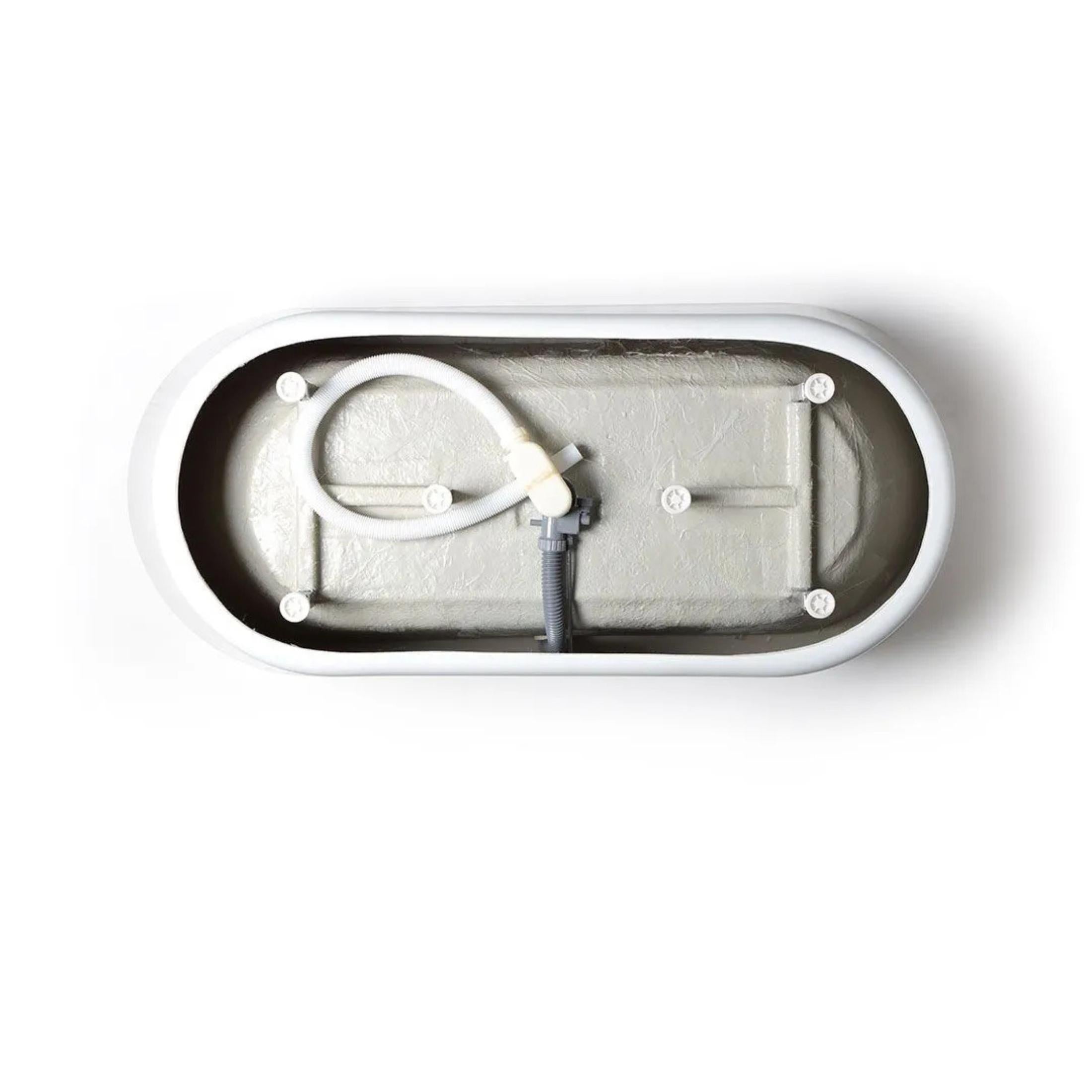 "Camilla" freestanding bathtub in white acrylic, 170x75 cm, 56h