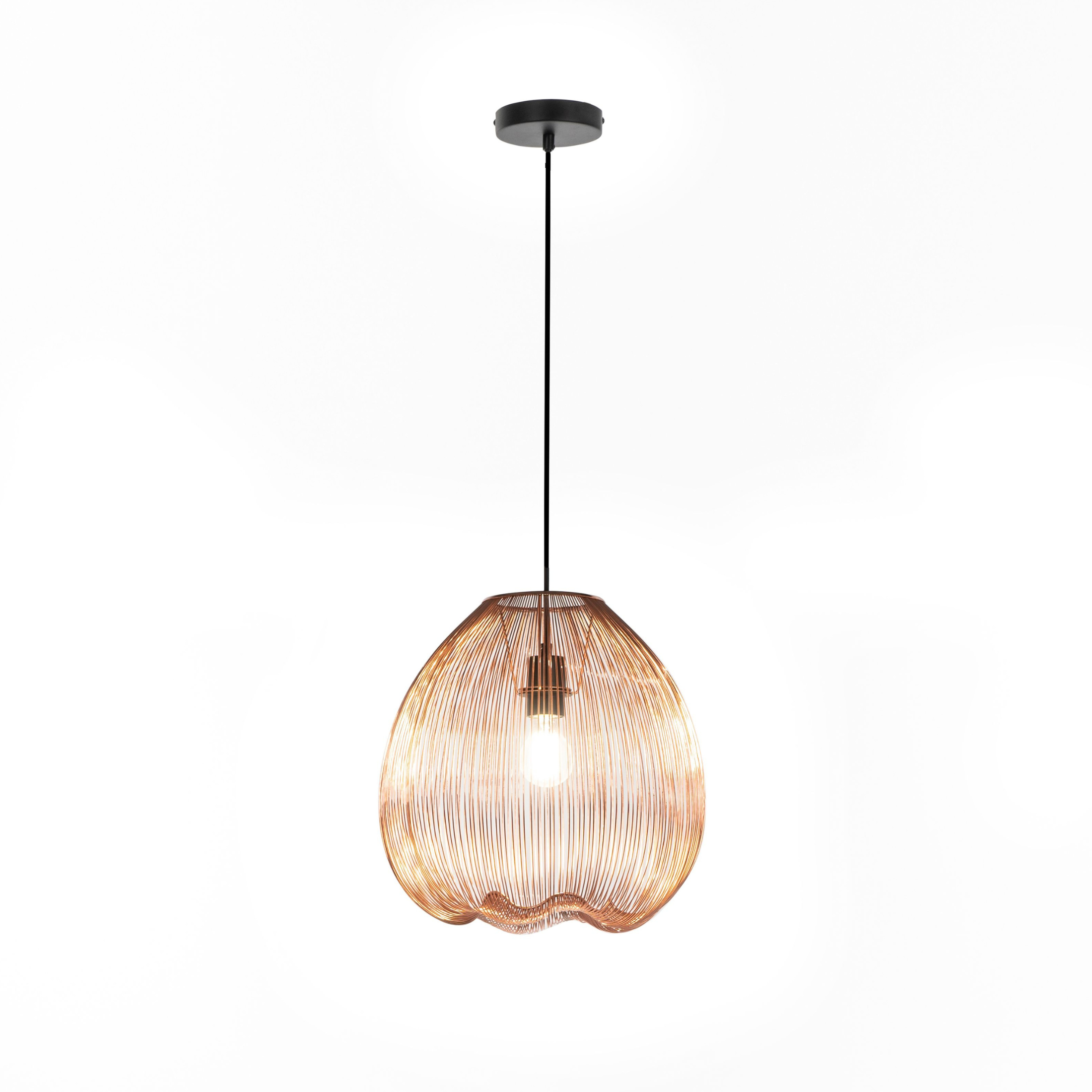"Sirio" hanging and table lamp with metal shade