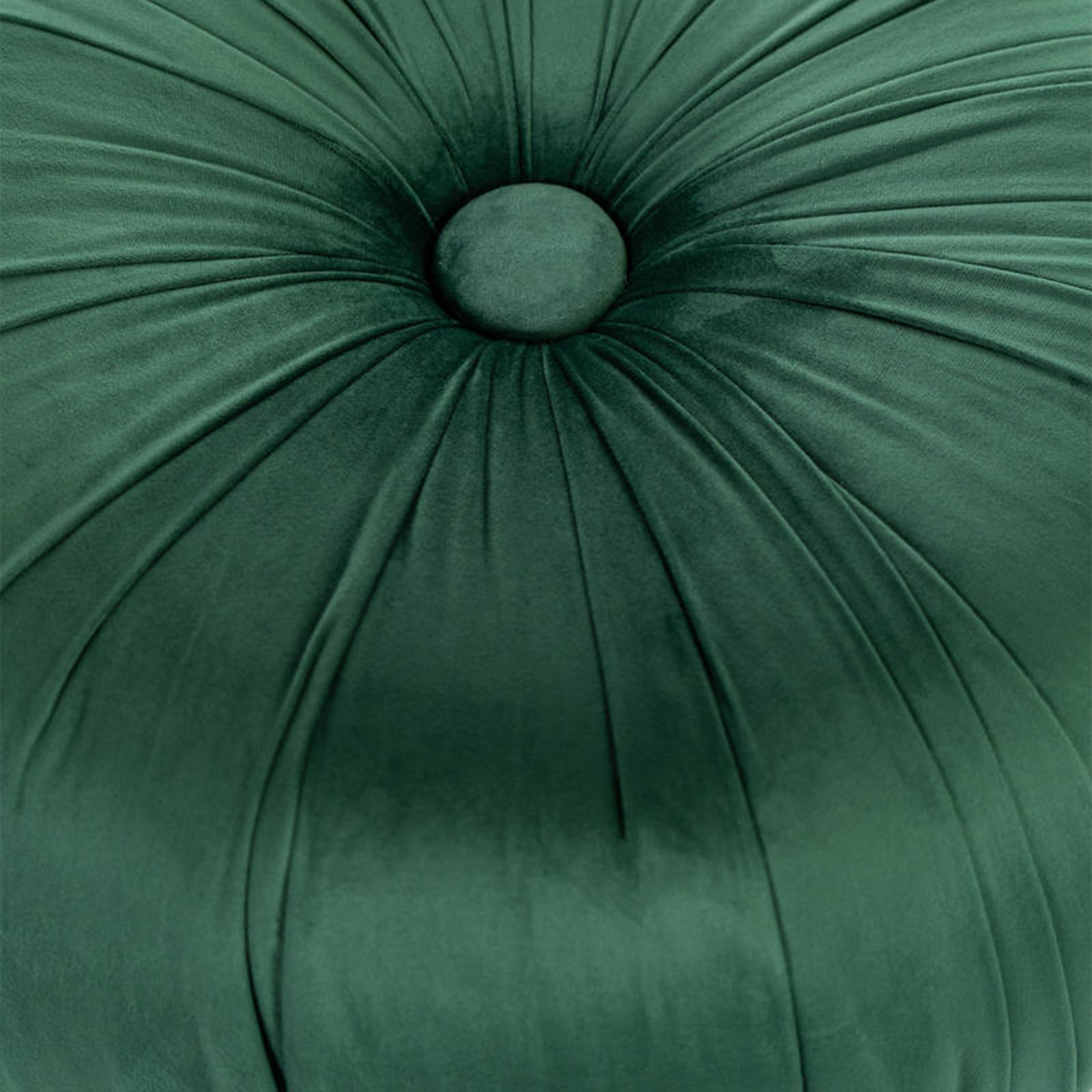 Round "Mathilde" pouf stool for the living room in velvet, 36x36 cm, 30 cm high.