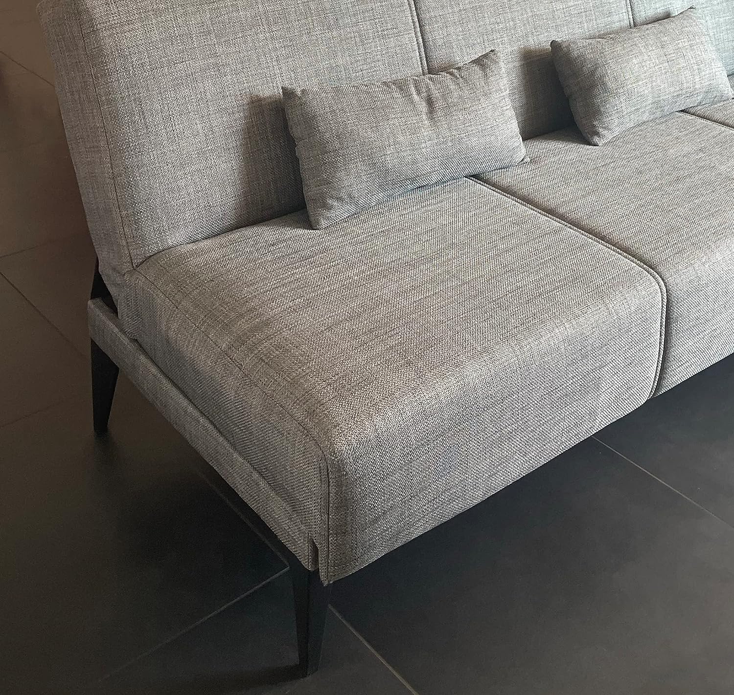 "Capri" 3-seater sofa bed in fabric without armrests, 190x80 cm, 83h