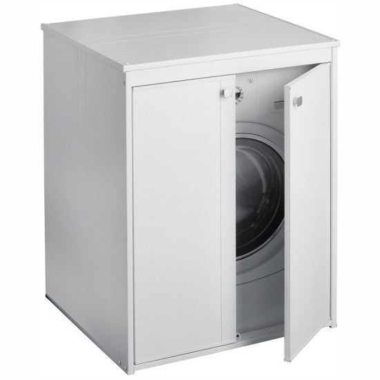 "Niji" washing machine cover in PVC with magnetic closure and adjustable feet, 60x70 cm, 90 cm high