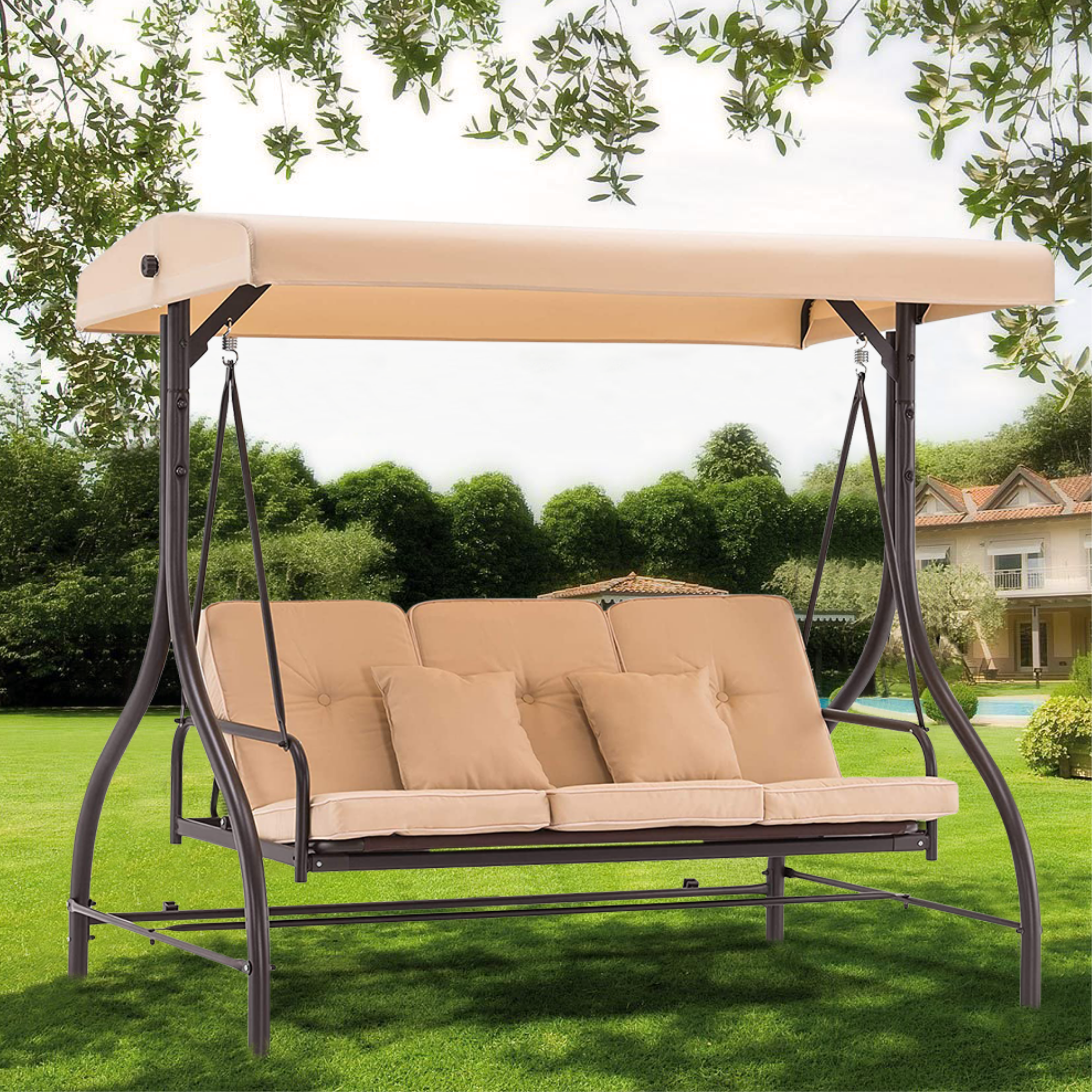 "Kathay" rocking chair that reclines into a bed, 194x125 cm, 174 cm high