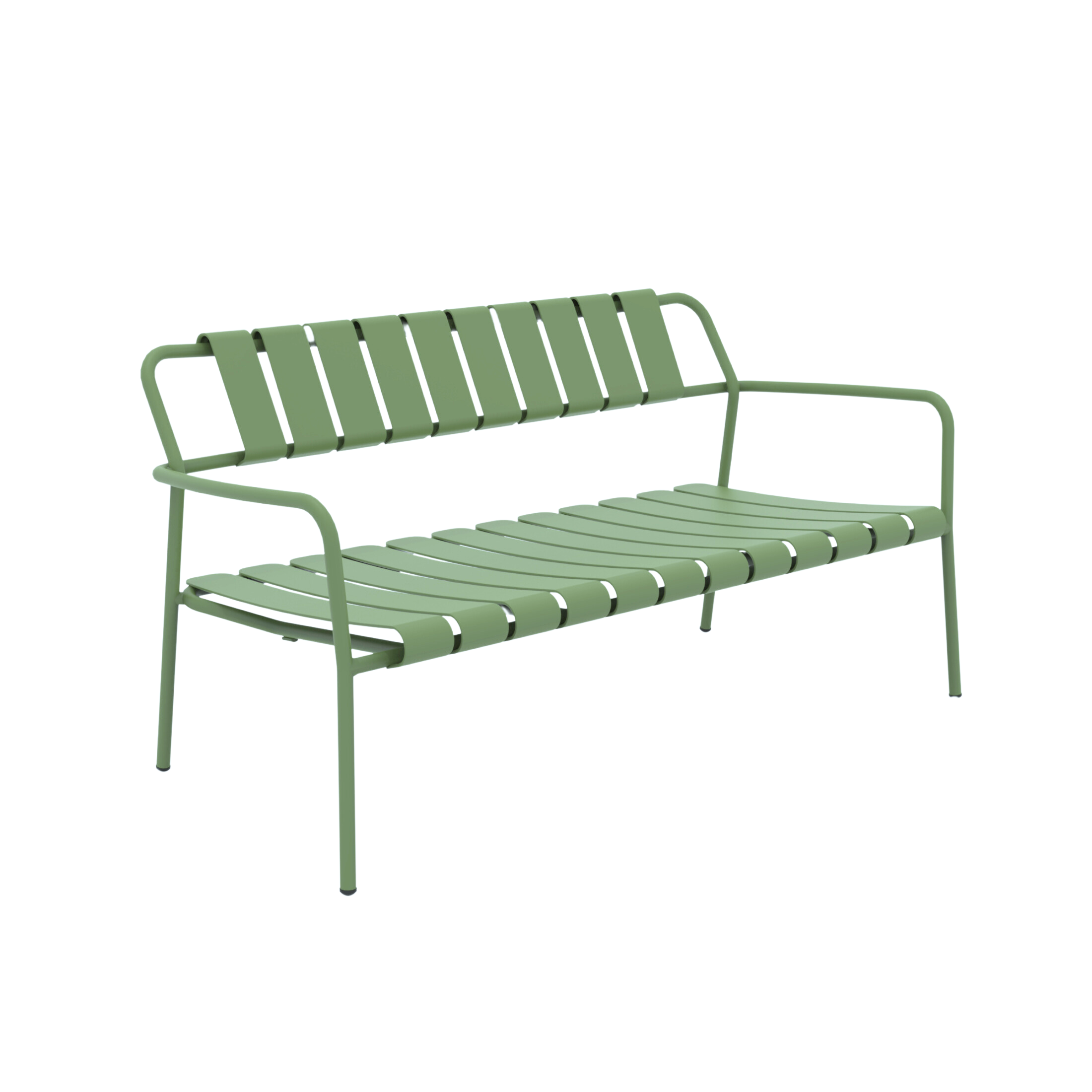 "Verdea" aluminum lounge bench, garden sofa, 146x70 cm, 76h