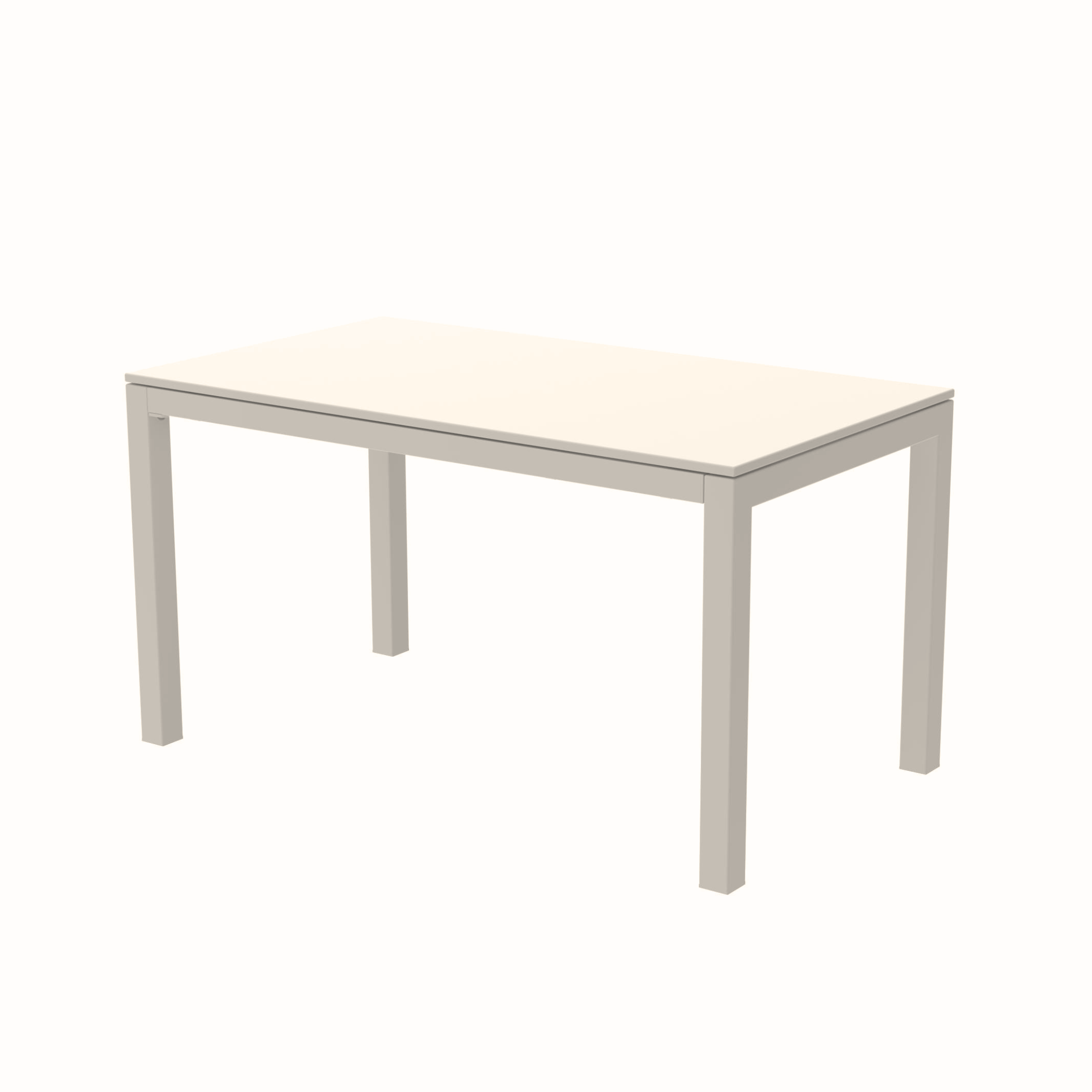 Extendable "Extia" painted metal garden table for modern use