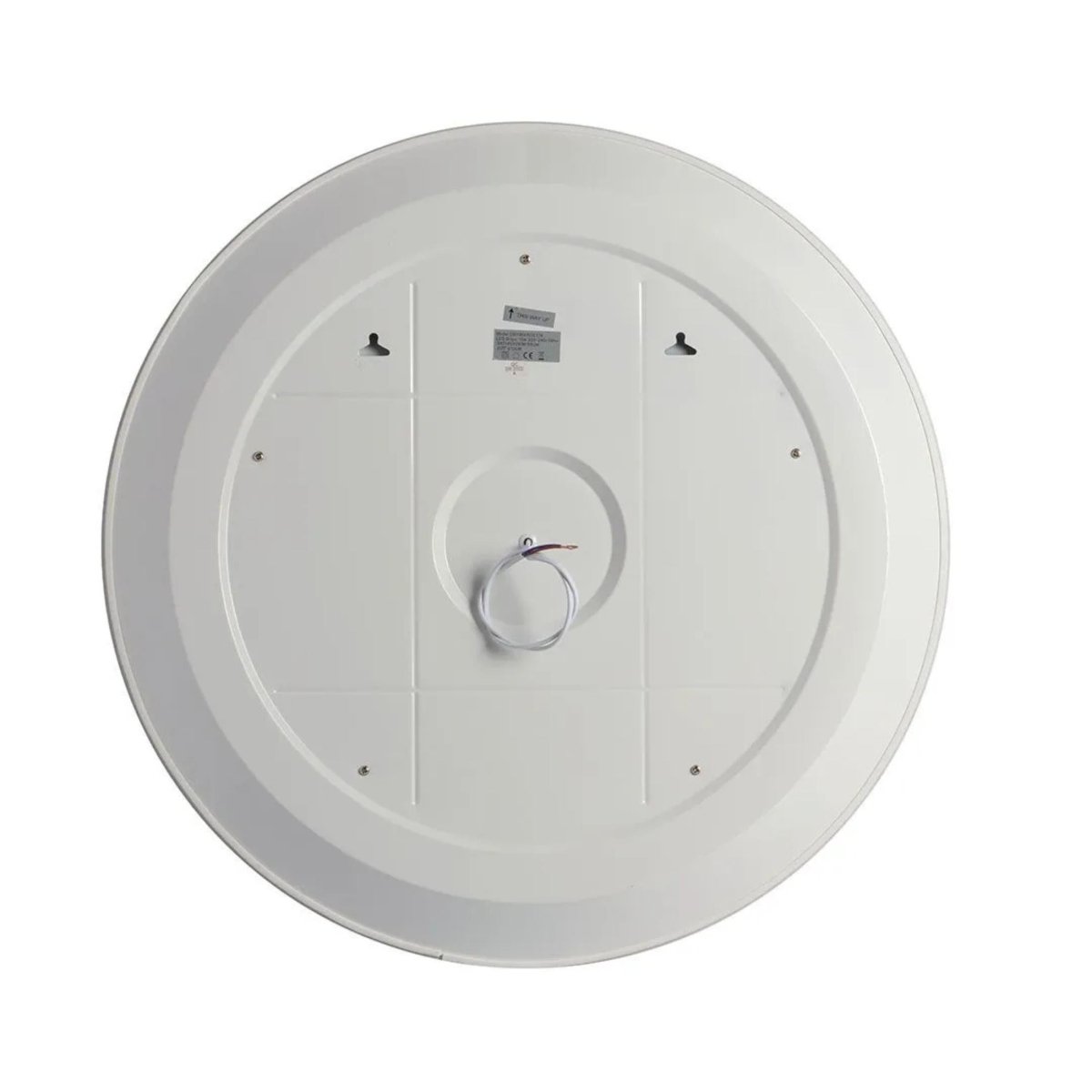 Specchio rotondo con cornice decorata a led "Riflessi" in alluminio cm 80x80 - MondoViro