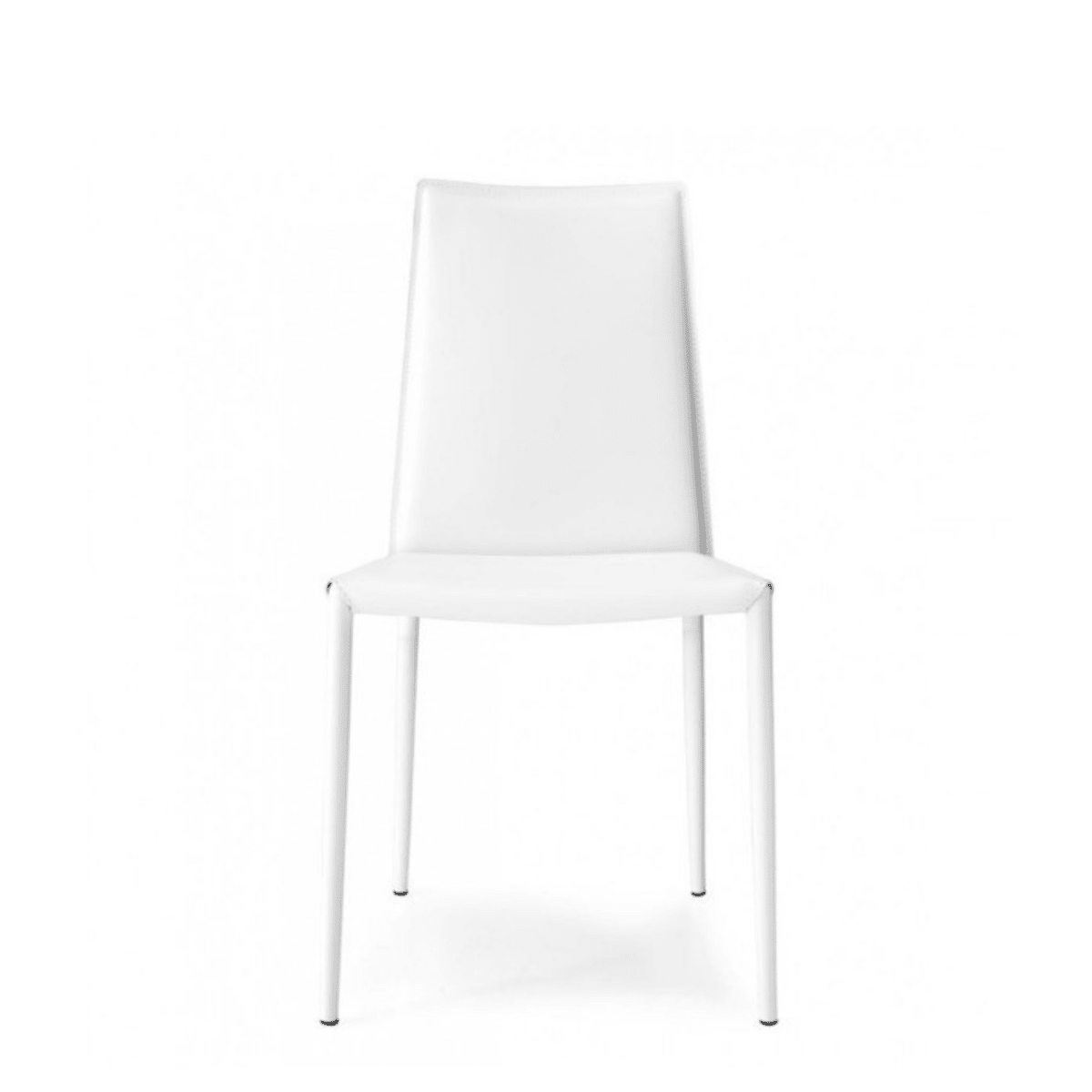 Set di sedie moderne da soggiorno "Boheme" rivestite in cuoio rigenerato cm 48x52 90h - MondoViro