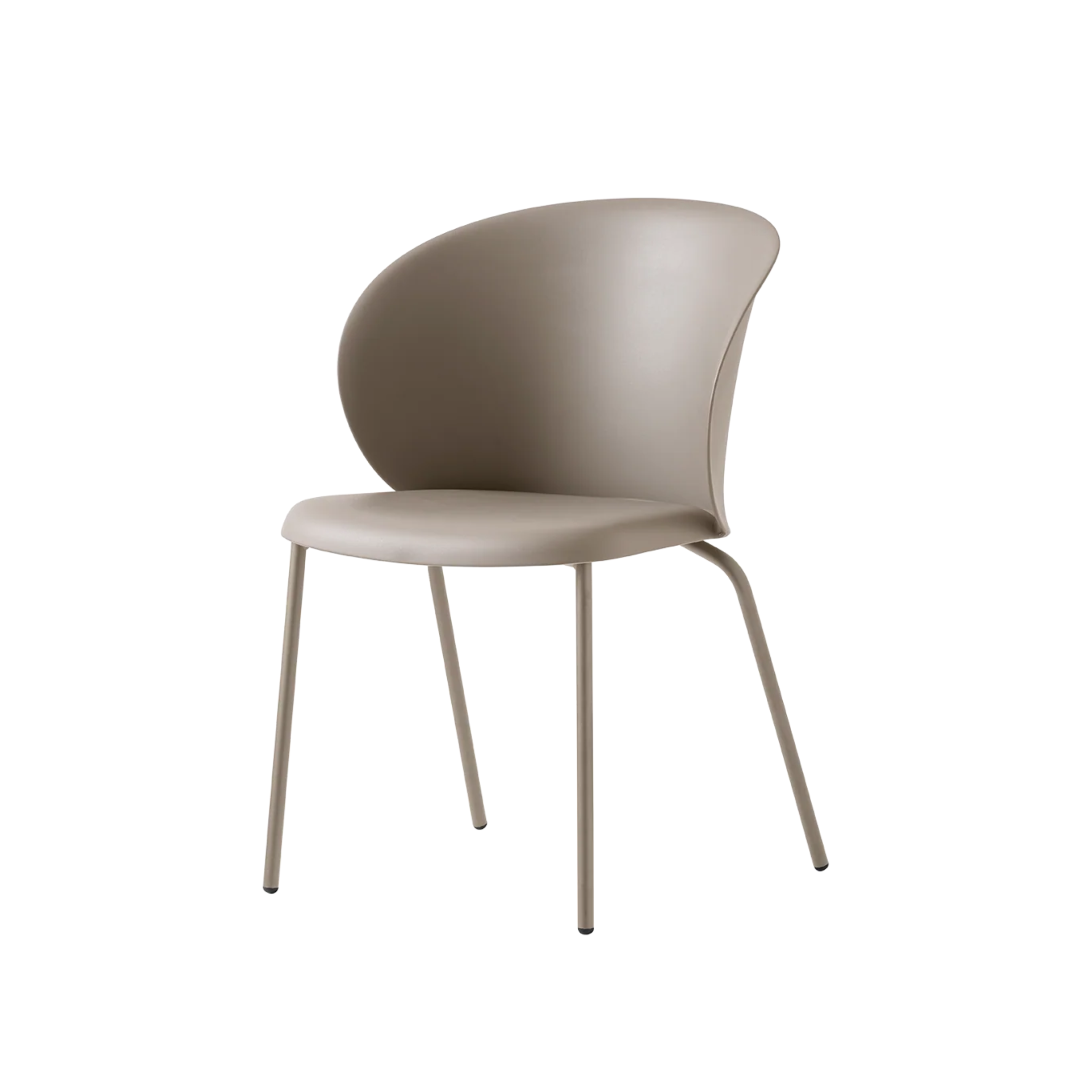 Set of modern "Tuka" chairs in metal and polypropylene, stackable, 55x59 cm, 86h