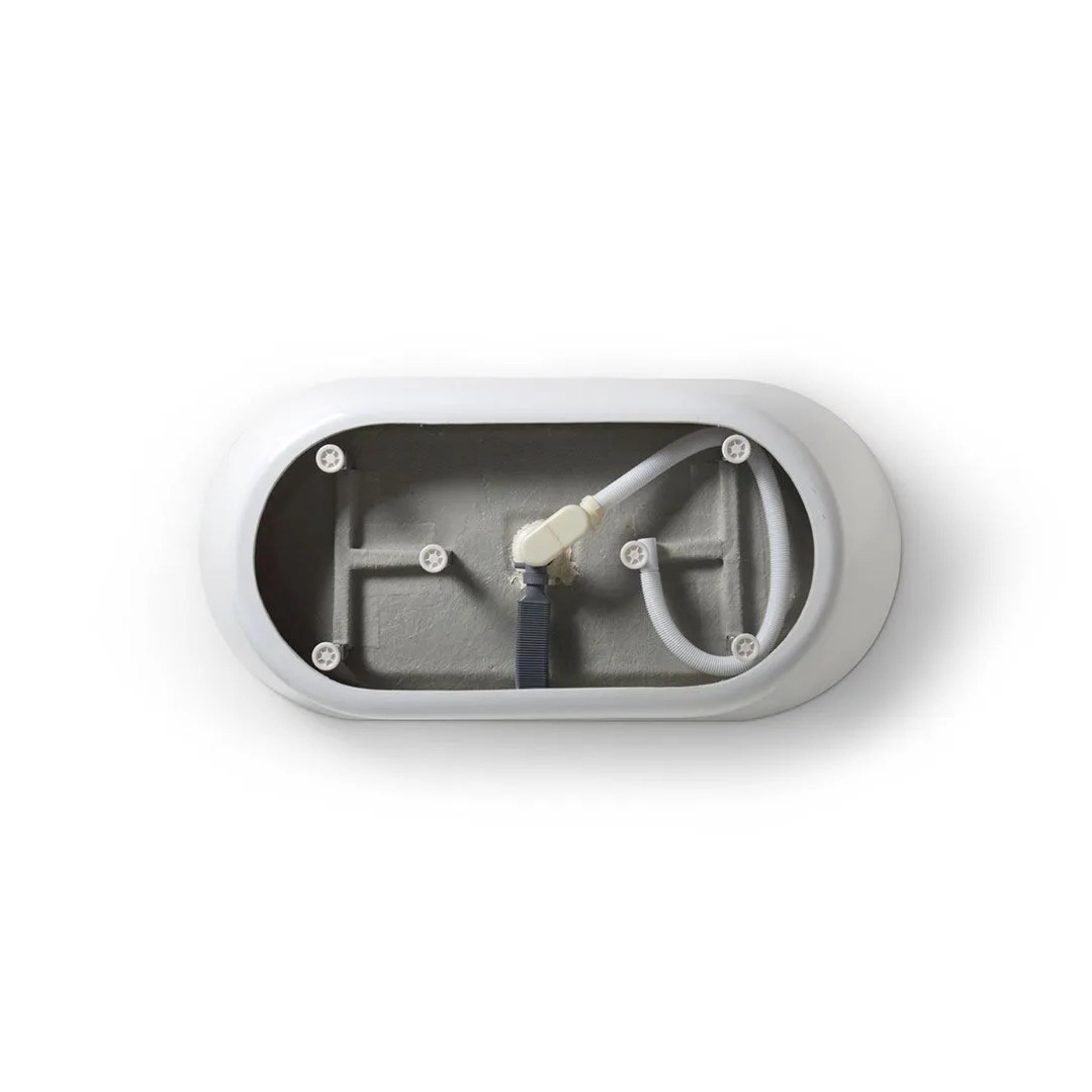 "Anita" freestanding oval bathtub in white acrylic