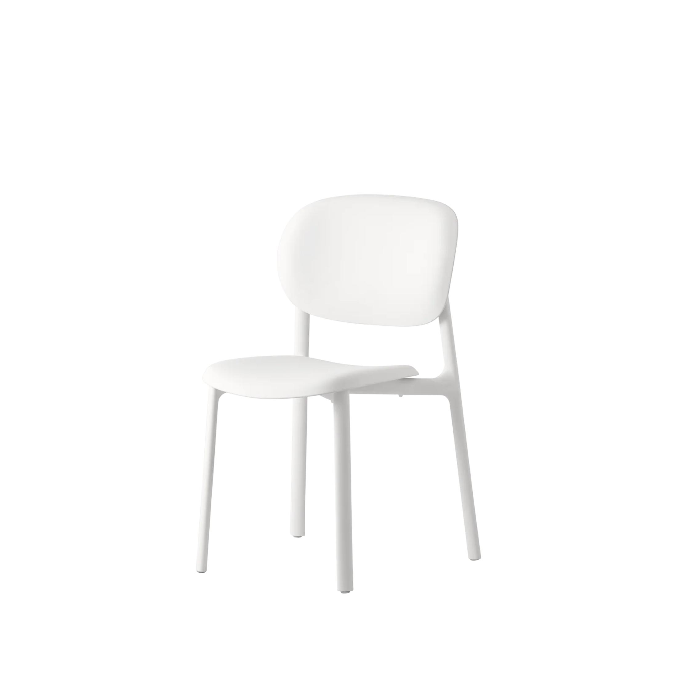 "Zero" modern living room chair in recycled polypropylene 53x53 cm 82h