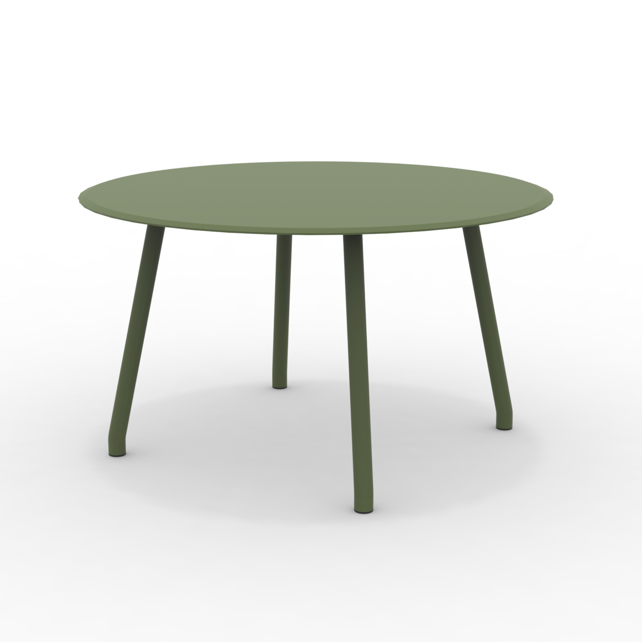 "Verdea" round aluminum garden dining table, 130x130 cm, 75 cm high