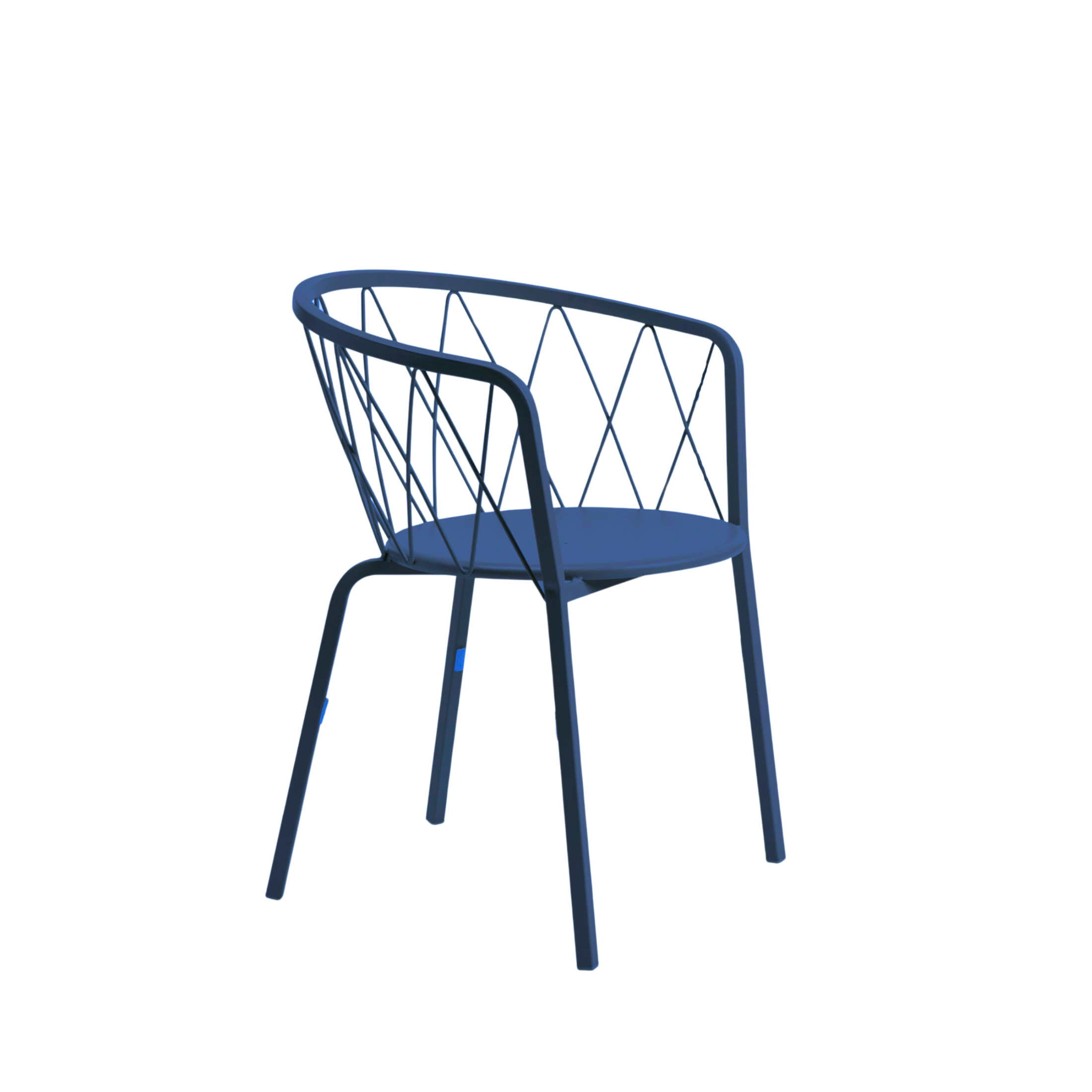 Set of stackable painted metal garden chairs "Daisy" 57x55 cm 75h