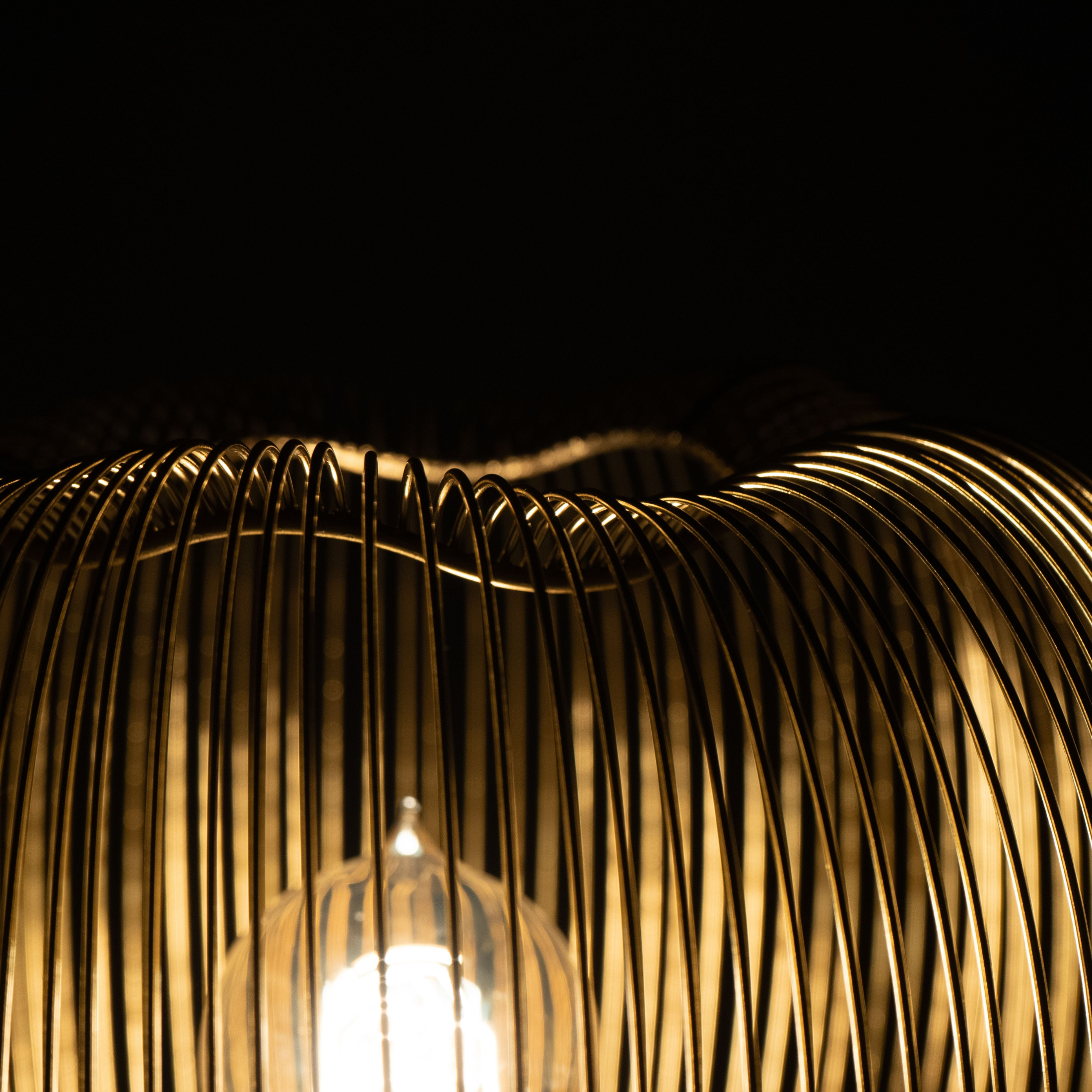 "Sirio" hanging and table lamp with metal shade