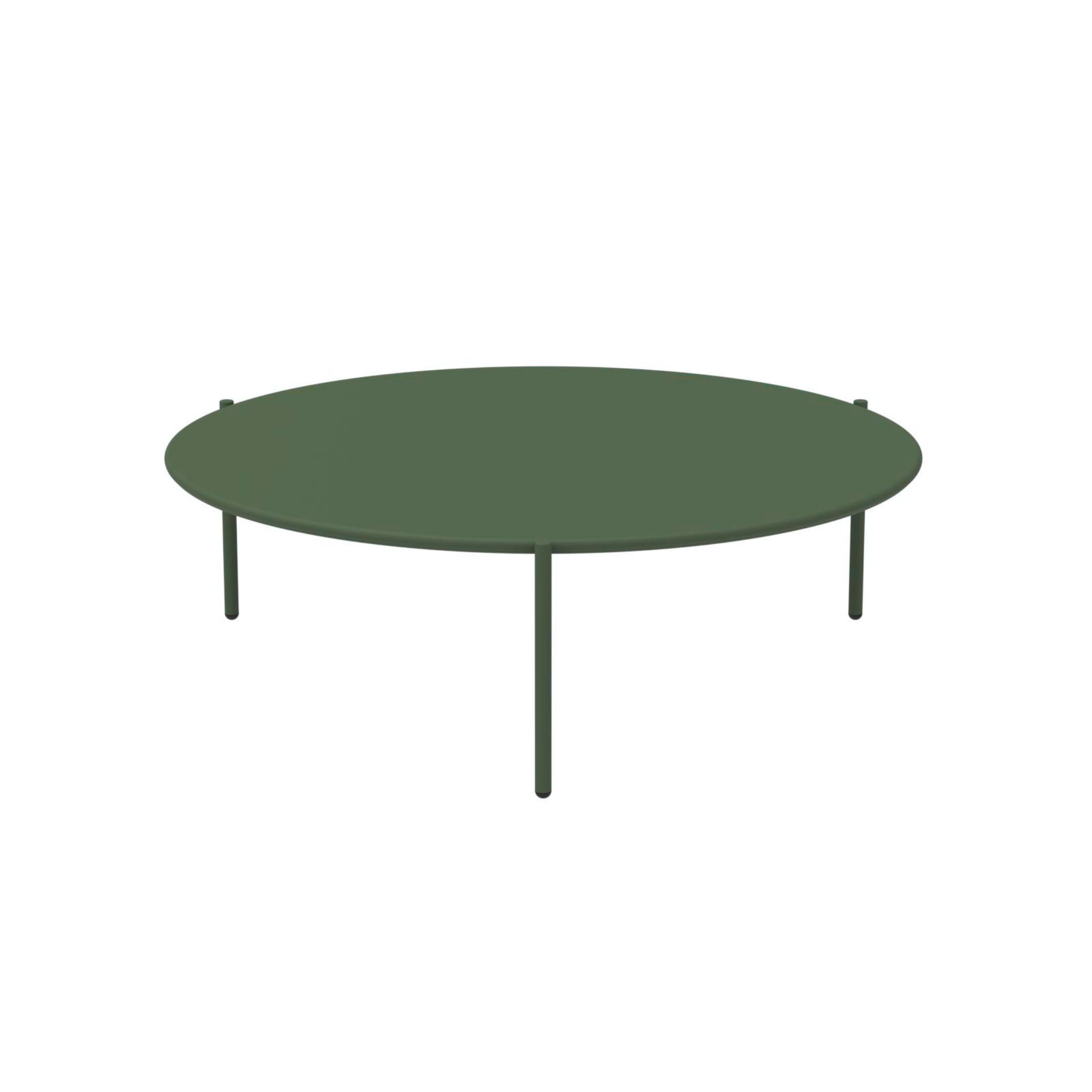 "Aria3" round metal coffee table, stackable garden table, 110x110 cm, 35 cm high