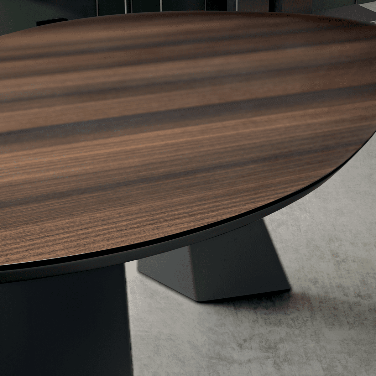 Tavolo fisso moderno da pranzo "Nargy" con base in metallo e piano in rovere cm 210x109 75h - MondoViro