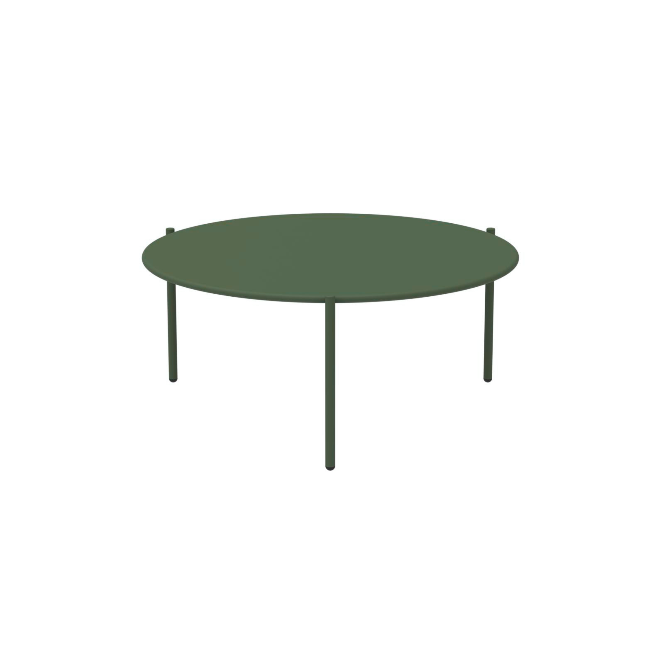 "Aria2" round metal coffee table, stackable garden table, 90x90 cm, 40 cm high