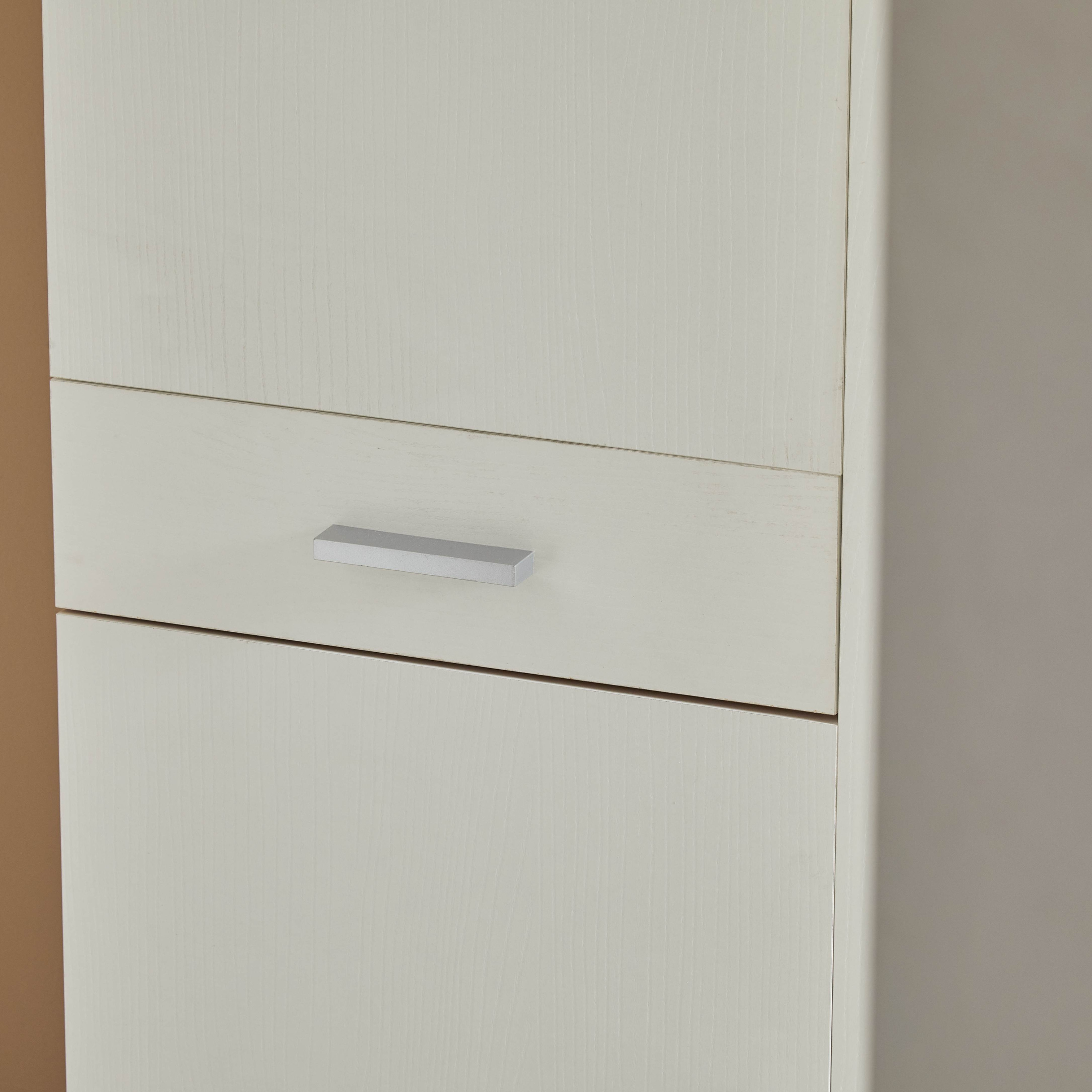 Elegant 3-door, 1-drawer "Raffy" wooden cabinet, 77x34 cm, 178h