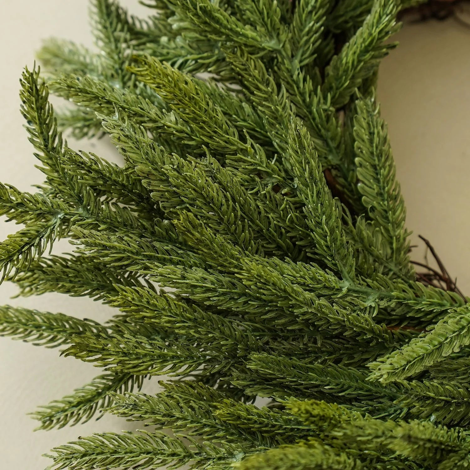 Norfolk pine "Liam" Christmas wreath in PE with Real Touch effect, Ø 60 cm