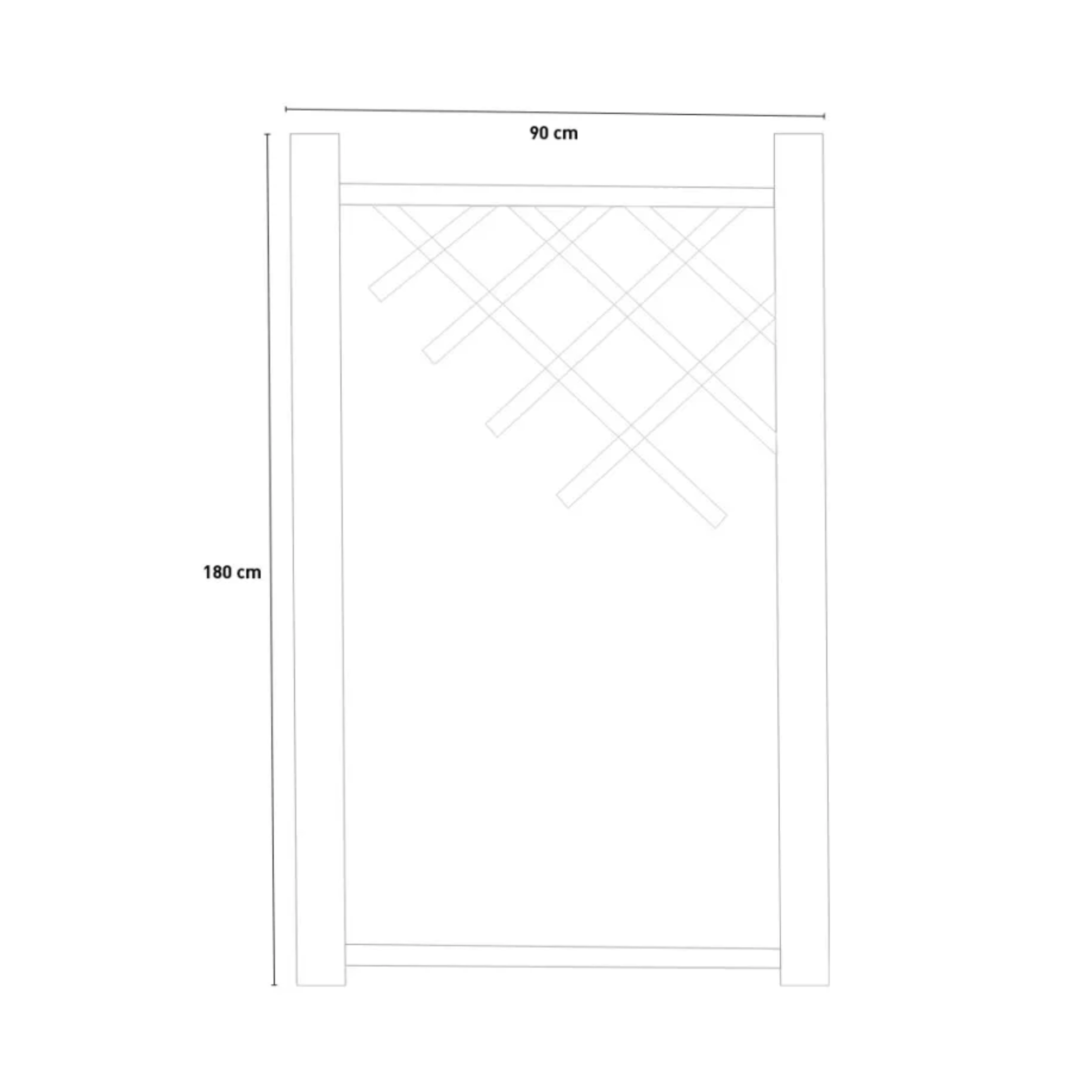 "Alghero" wooden privacy screen for climbing plants