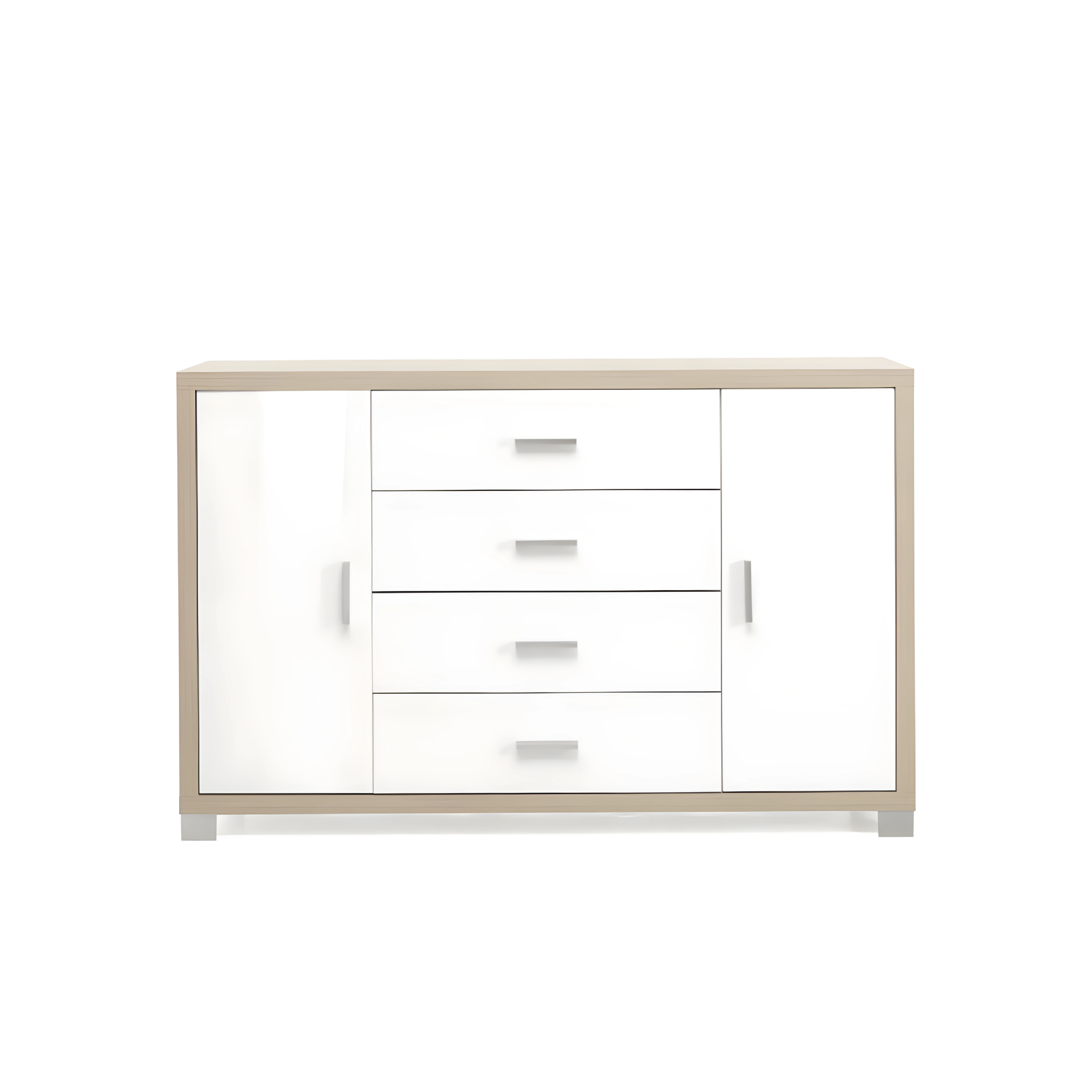 Modern sideboard with 2 doors and 4 drawers "Lisa" for entrance hall cm 137x41 84h