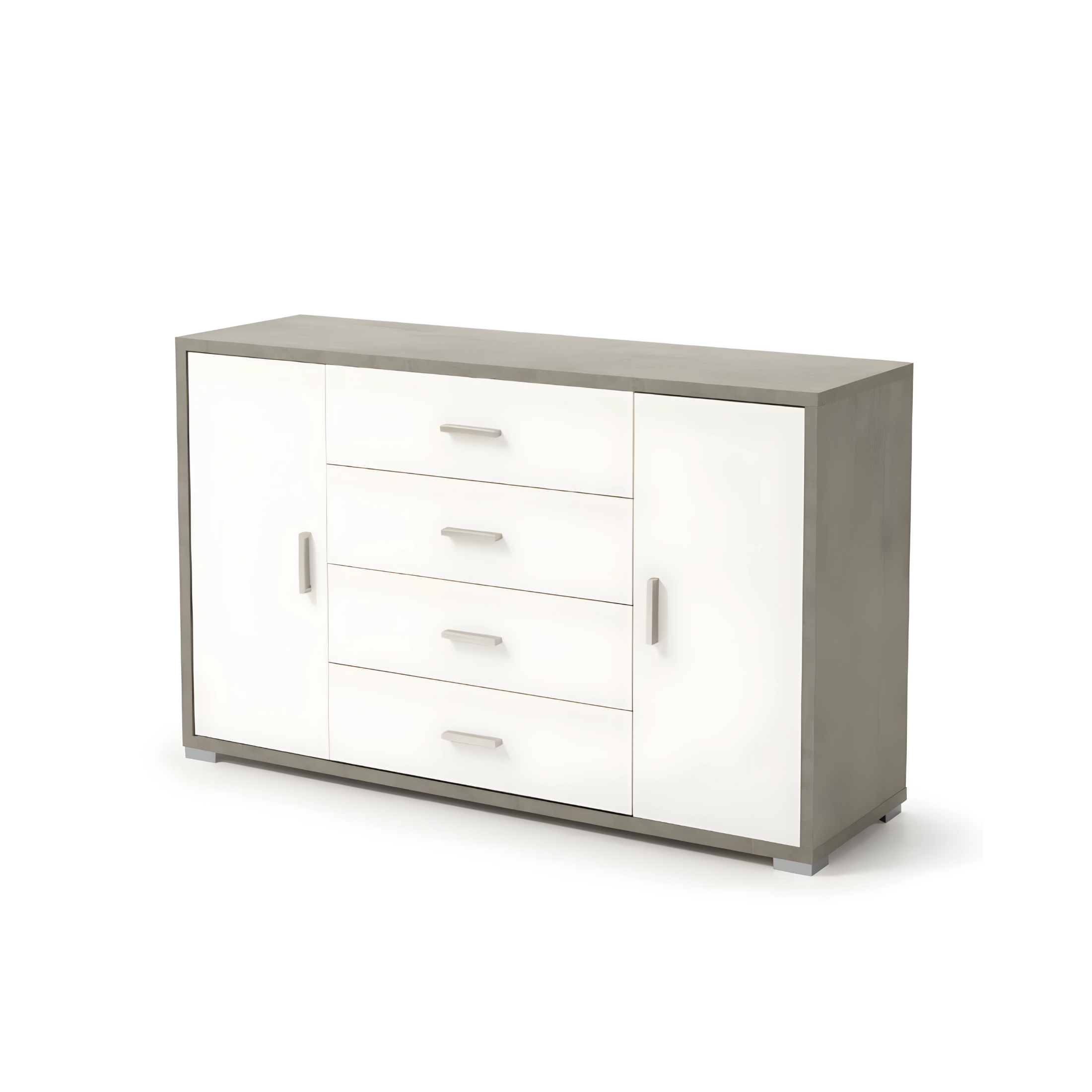 Modern sideboard with 2 doors and 4 drawers "Lisa" for entrance hall cm 137x41 84h