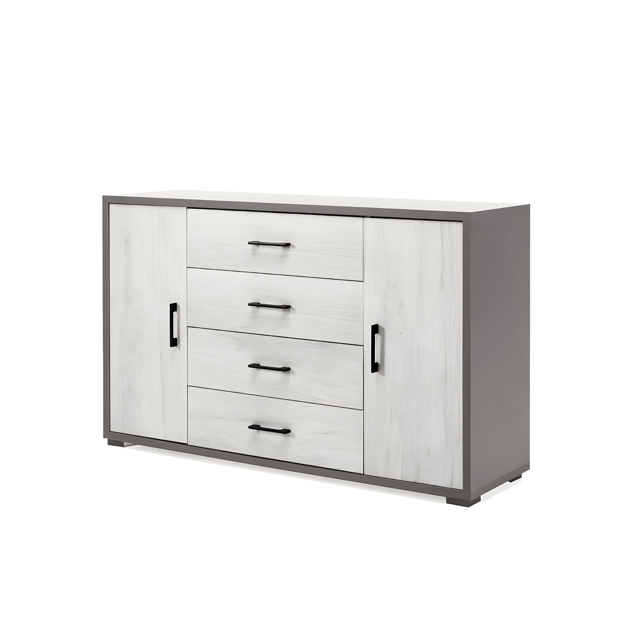 Modern sideboard with 2 doors and 4 drawers "Lisa" for entrance hall cm 137x41 84h