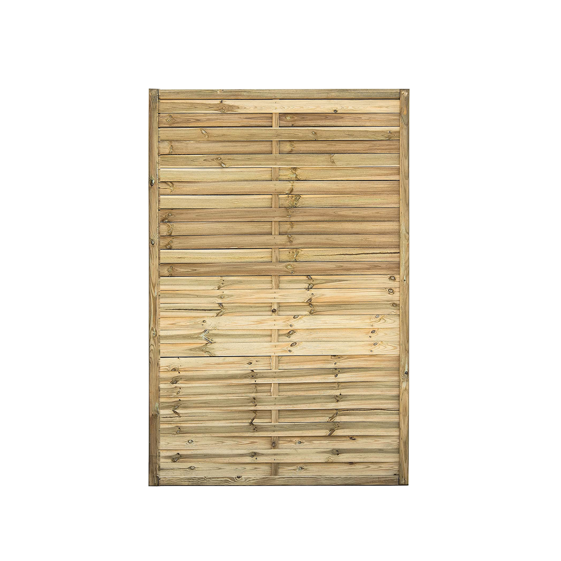"Eco16" windbreak panel in autoclave-treated wood, 180 cm high